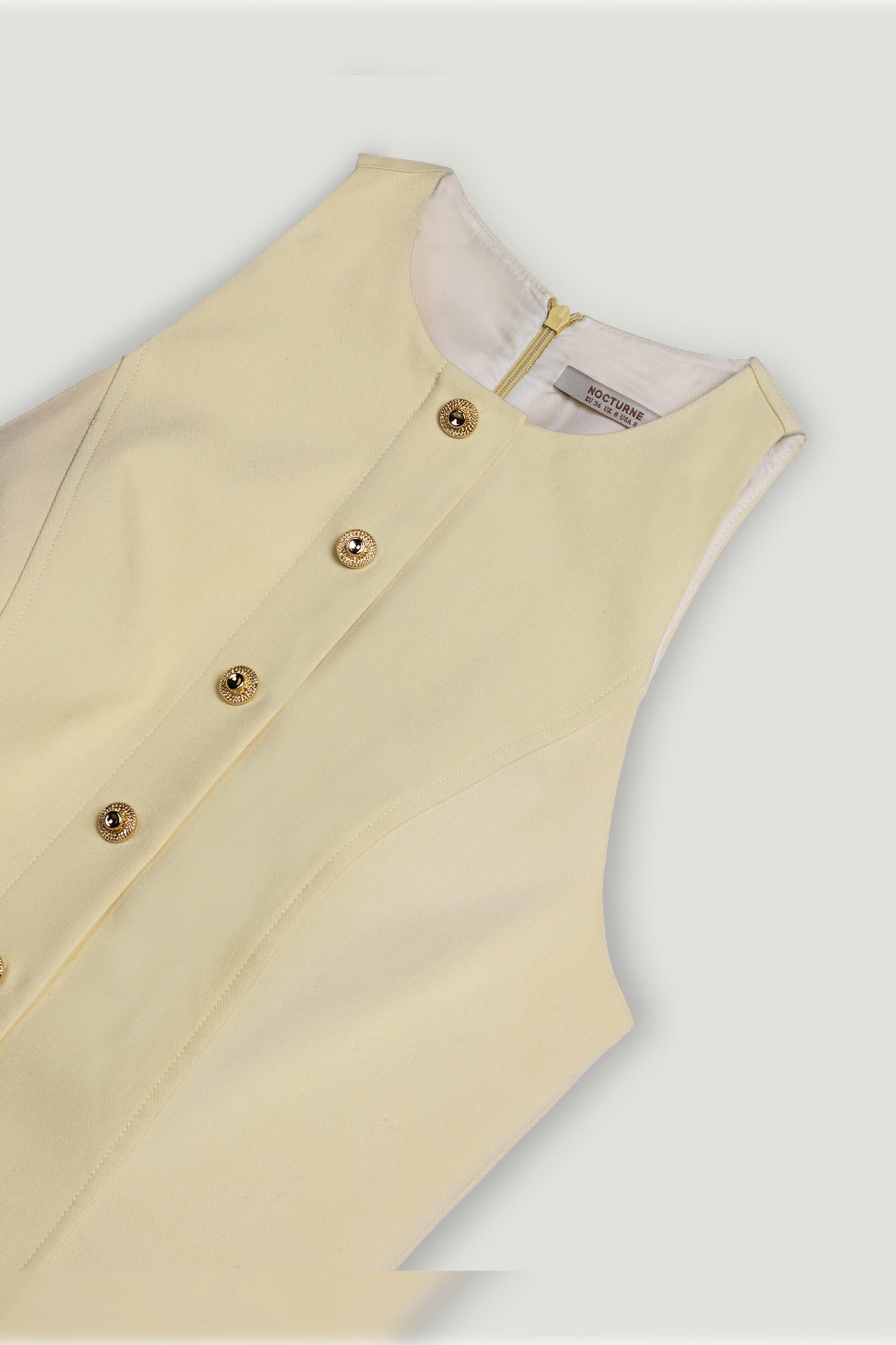 Sleeveless Button-Front Midi Dress