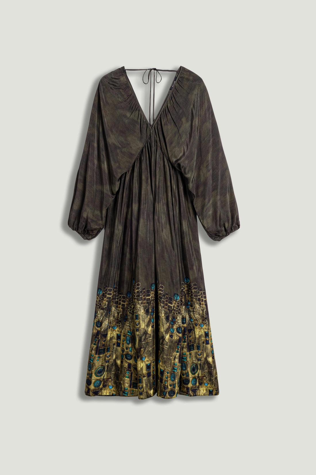 Printed Long Sleeve Maxi Dress