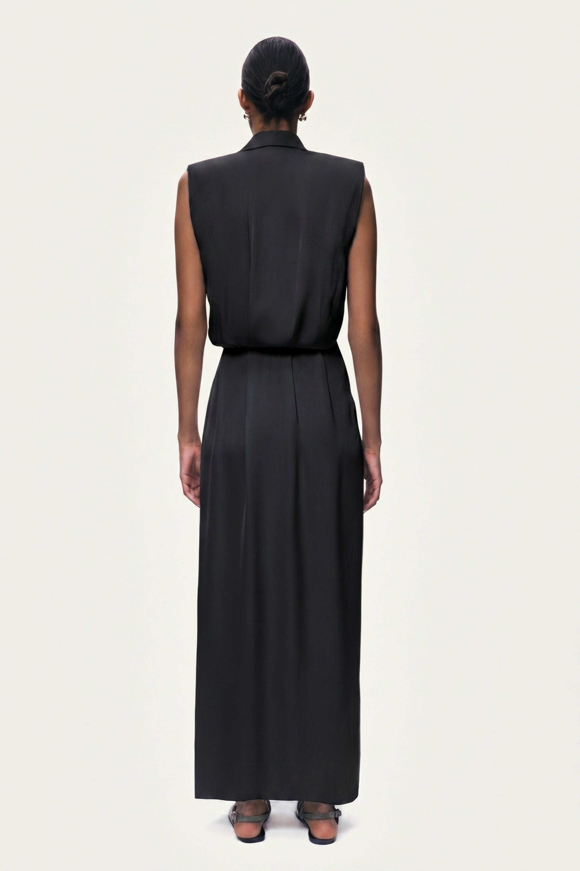 Embellished Belt-Detail Maxi Dress