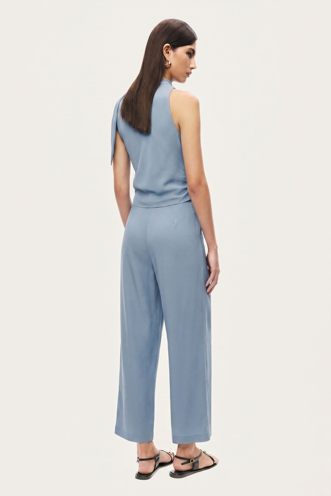 Waist Accessory Detail Trousers