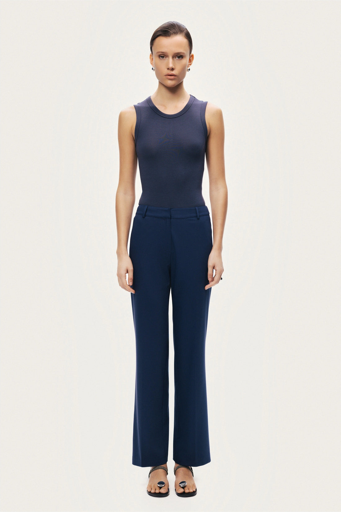 Tailored Straight-Leg Pants