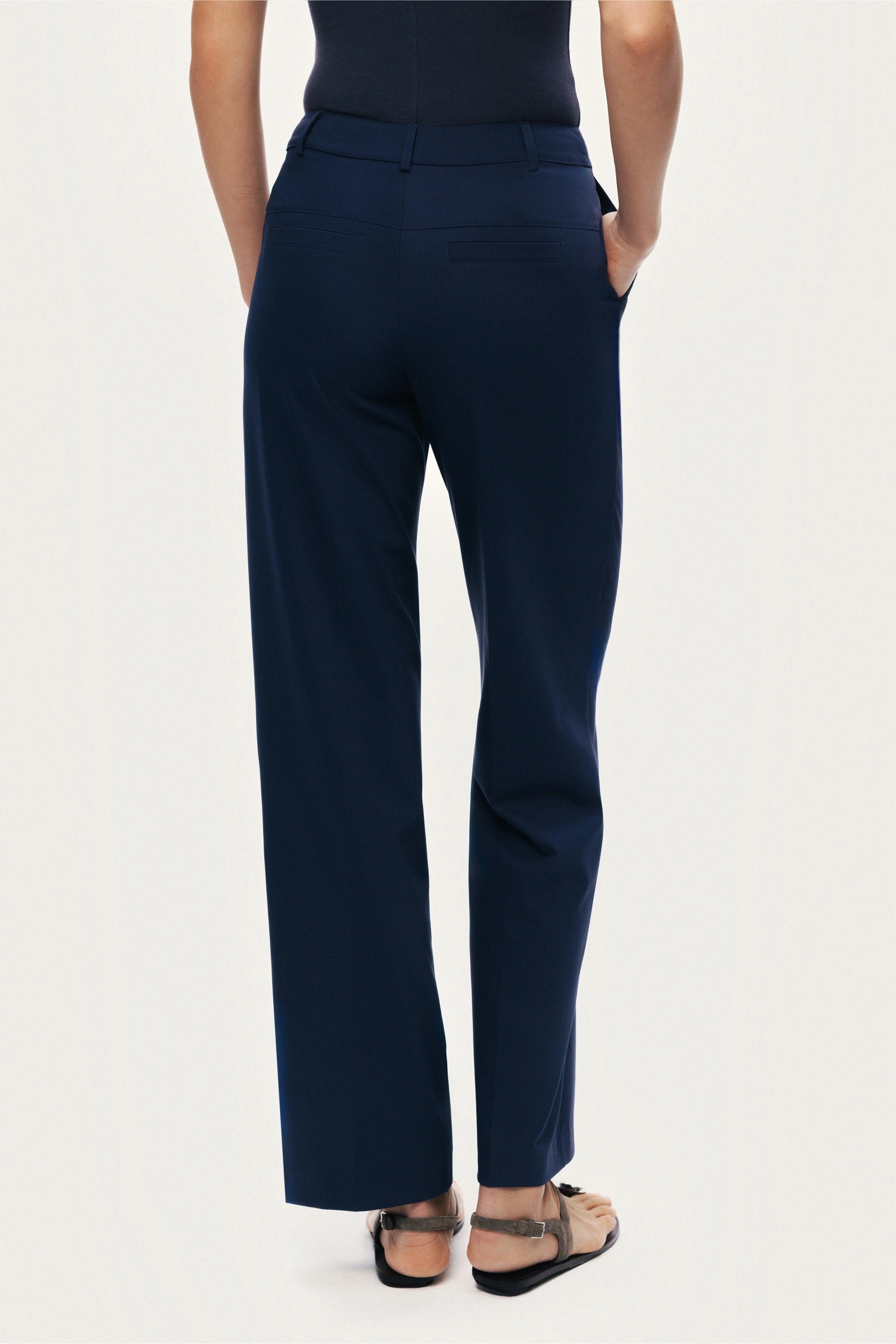 Tailored Straight-Leg Pants