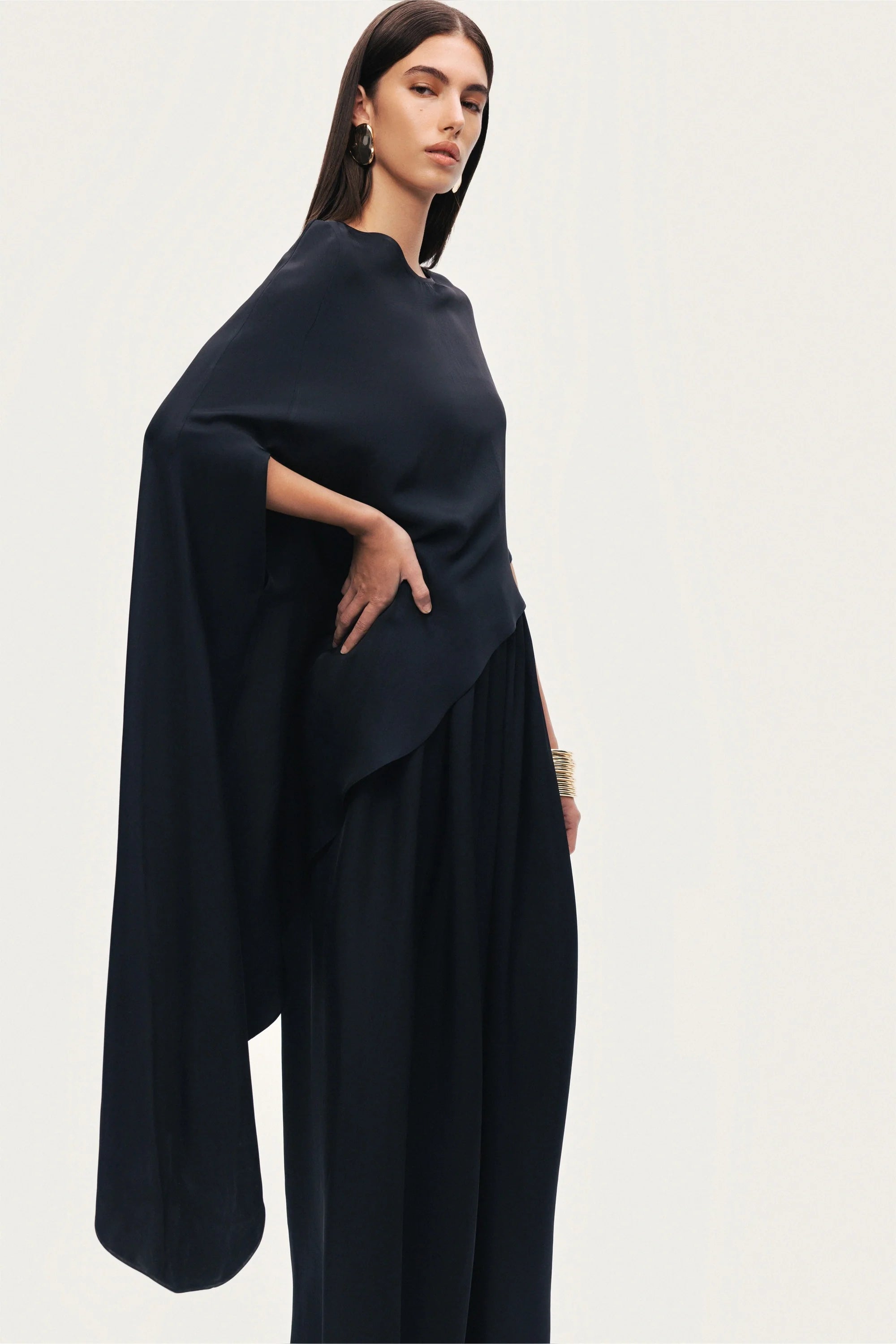Elasticated Wide-Leg Pants