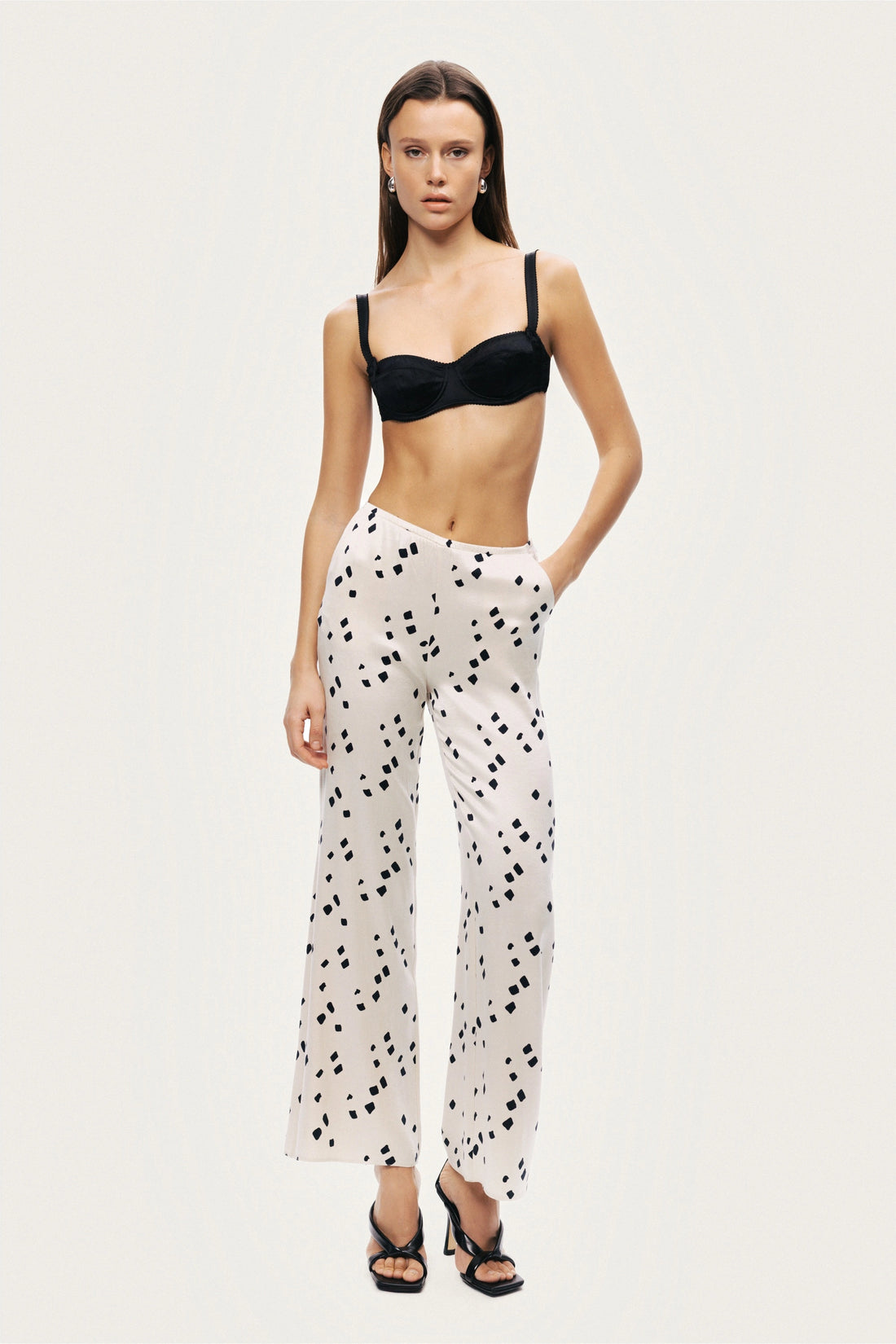Printed Wide-Leg Pants