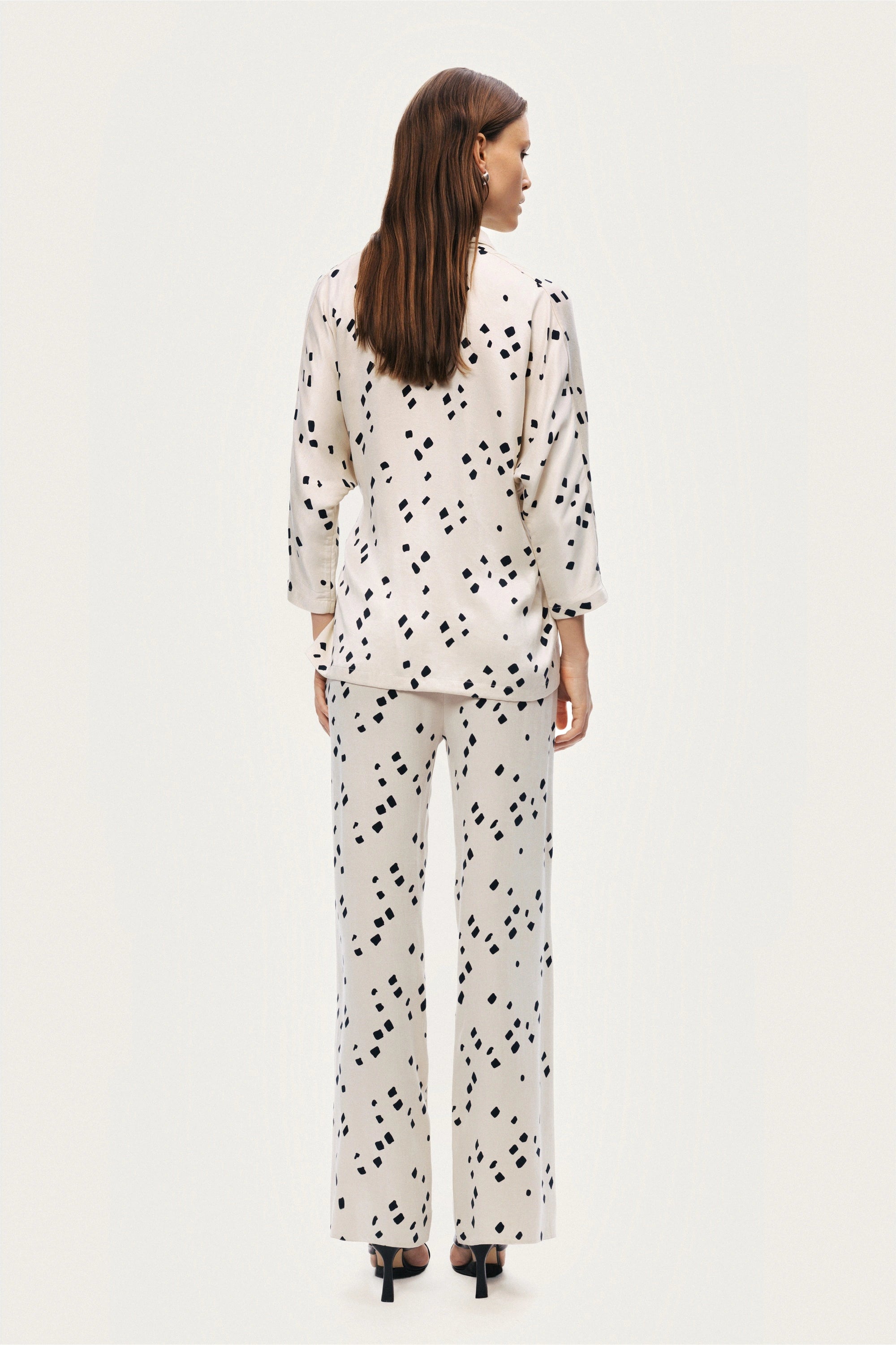 Printed Wide-Leg Pants