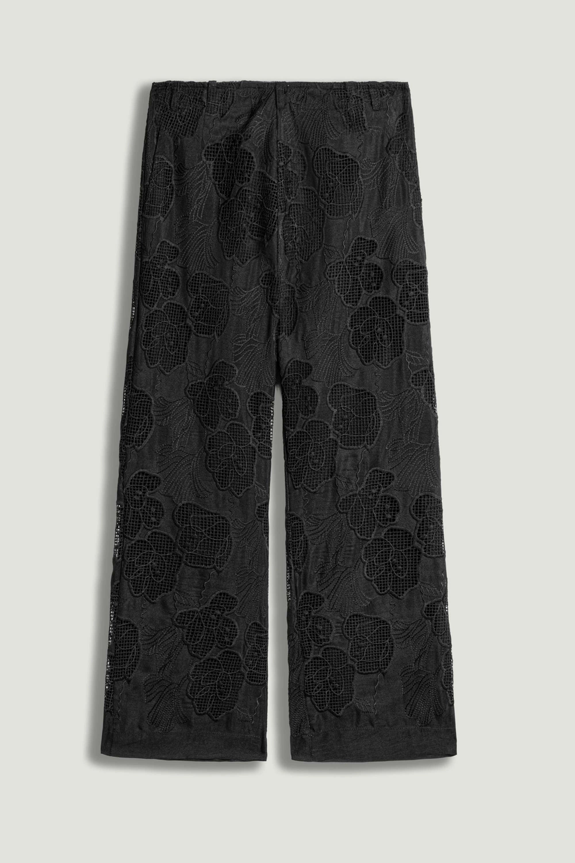 Printed Relaxed Straight-Leg Pants