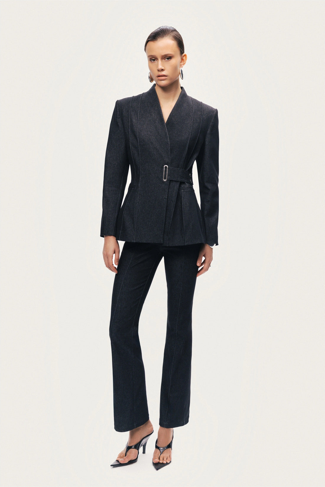 High-Rise Tailored Straight-Leg Pants