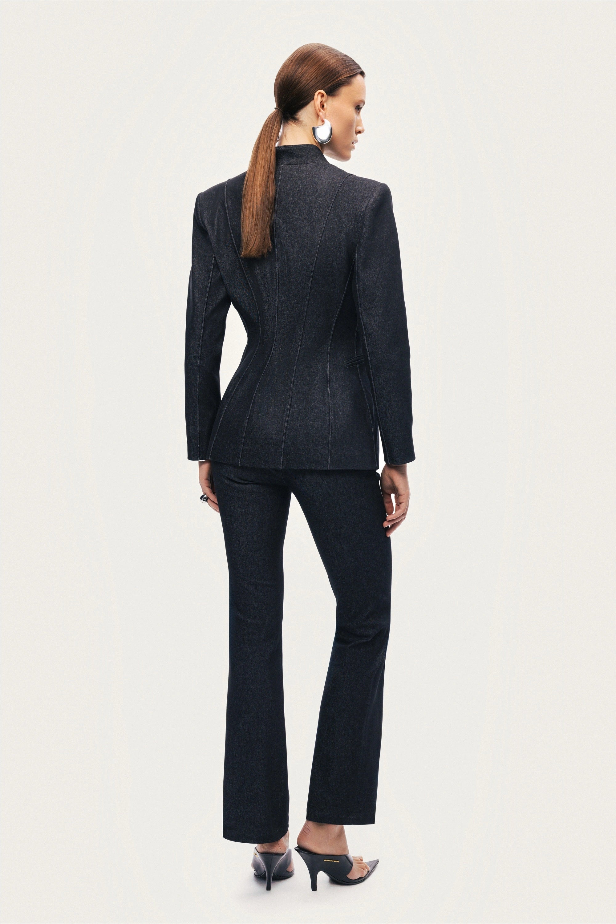High-Rise Tailored Straight-Leg Pants