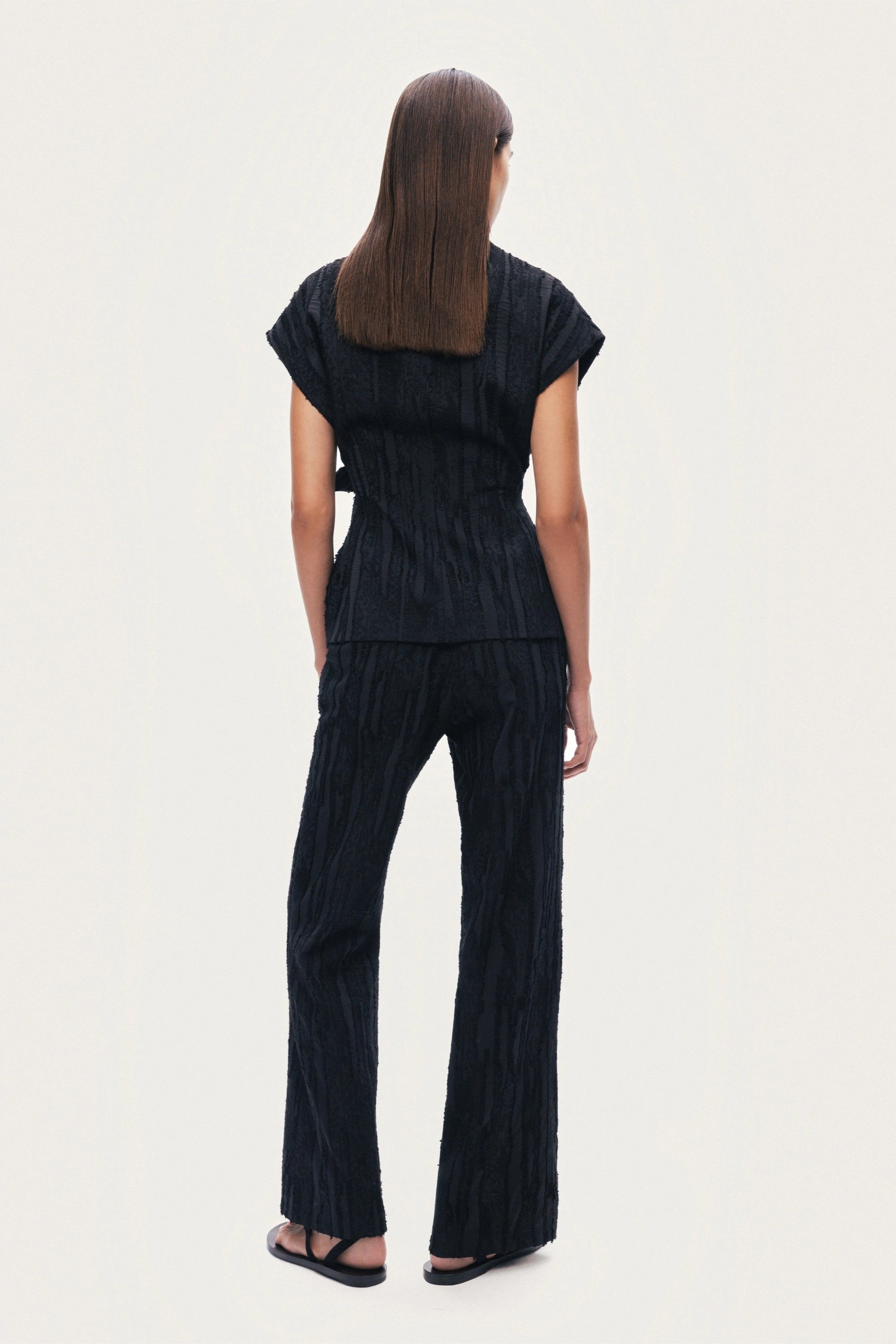 Textured Relaxed-Fit Pants