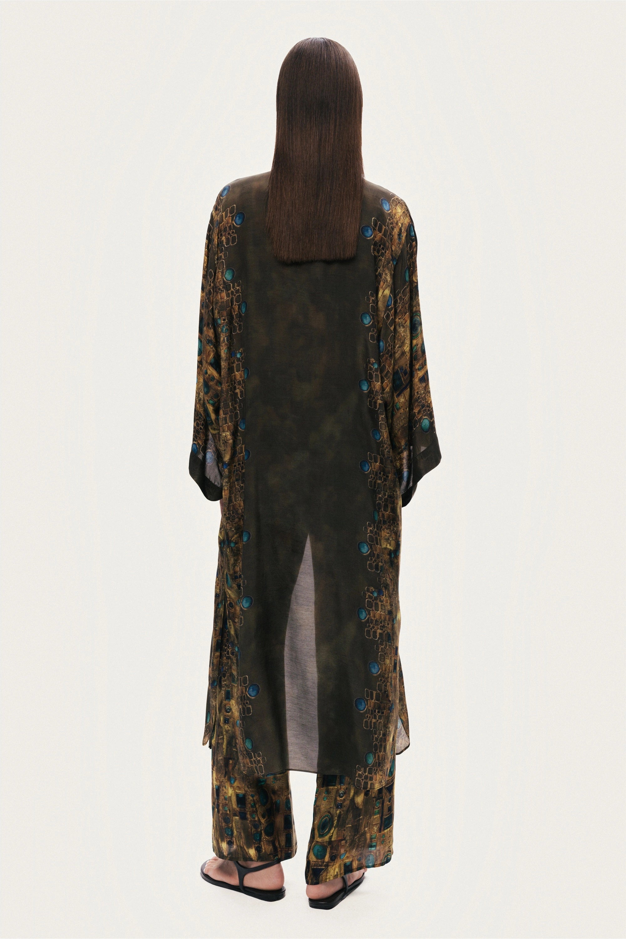 Printed Straight-Leg Pants