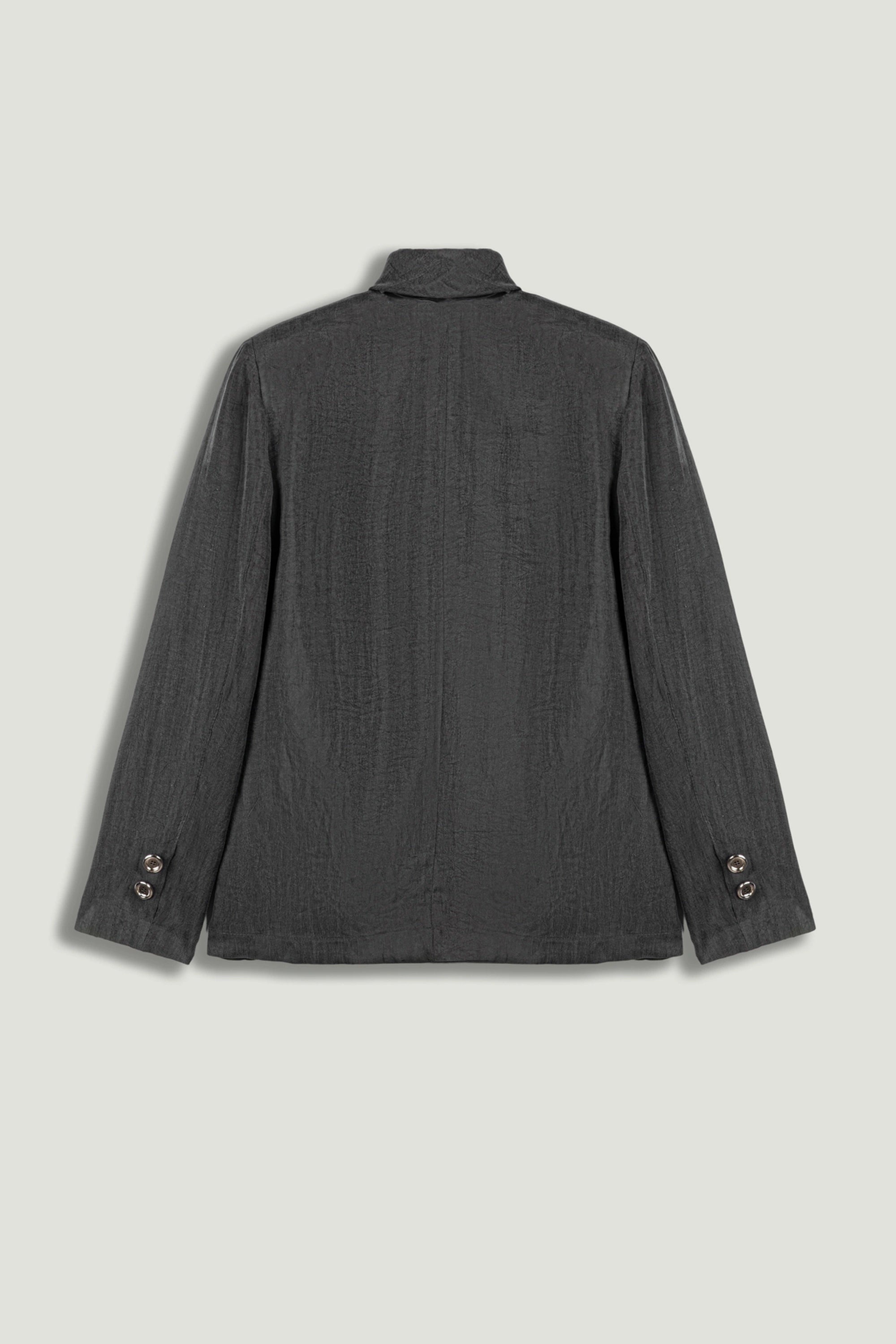 Asymmetrical Draped Tailored Jacket