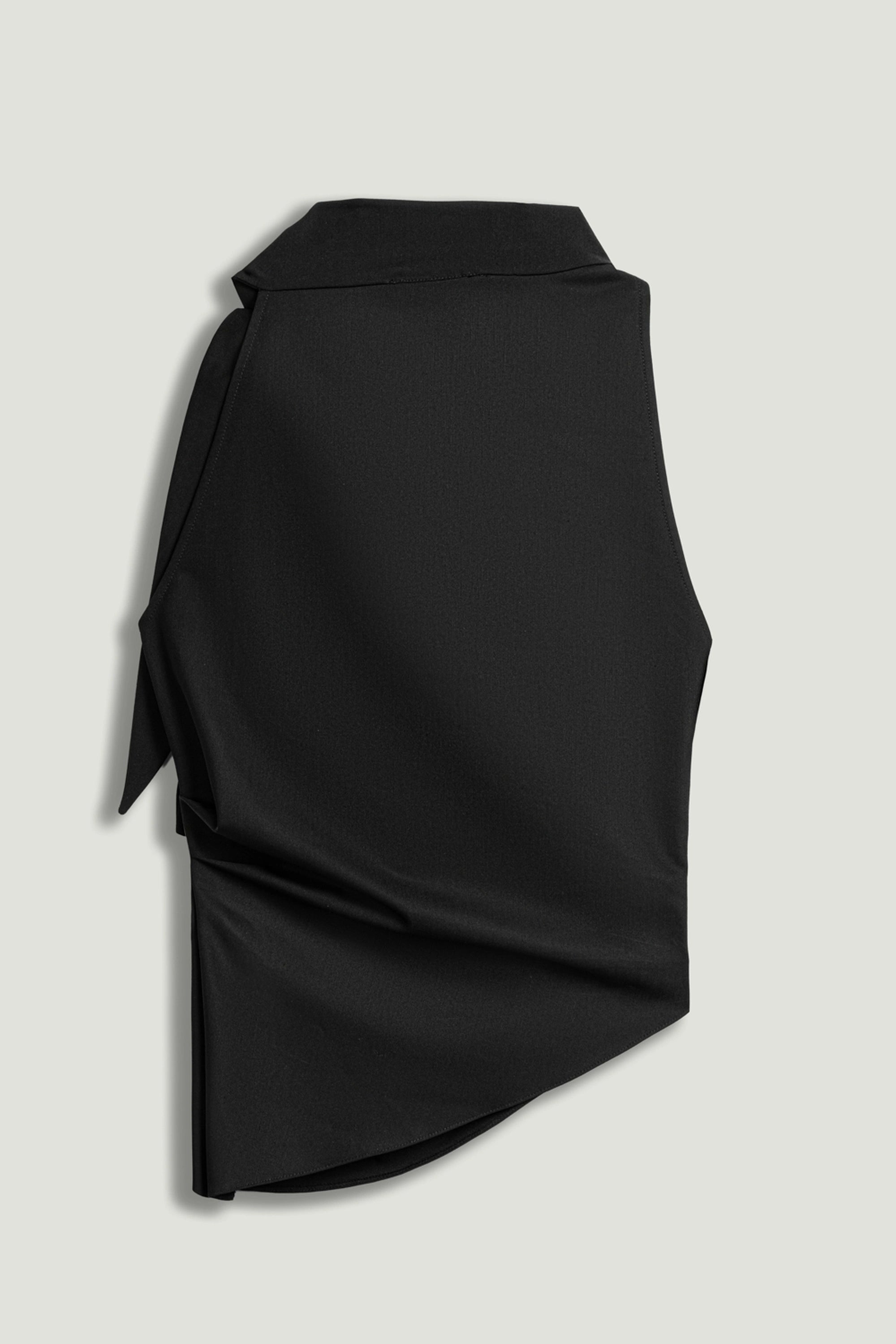 Asymmetric Buckle-Detail Blouse