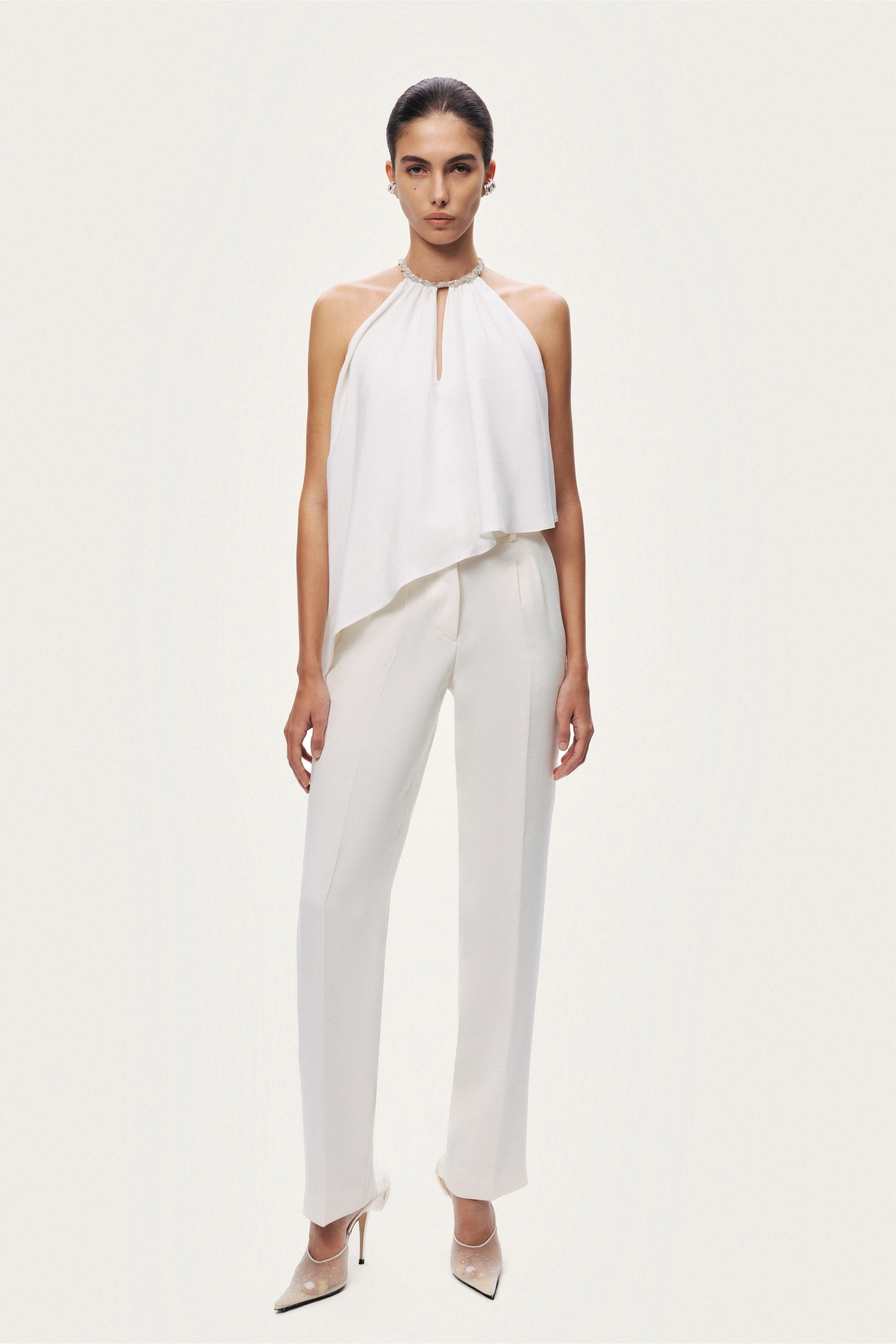 Embellished Halter Blouse