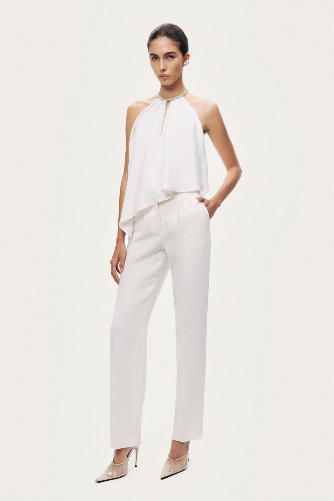 Embellished Halter Blouse