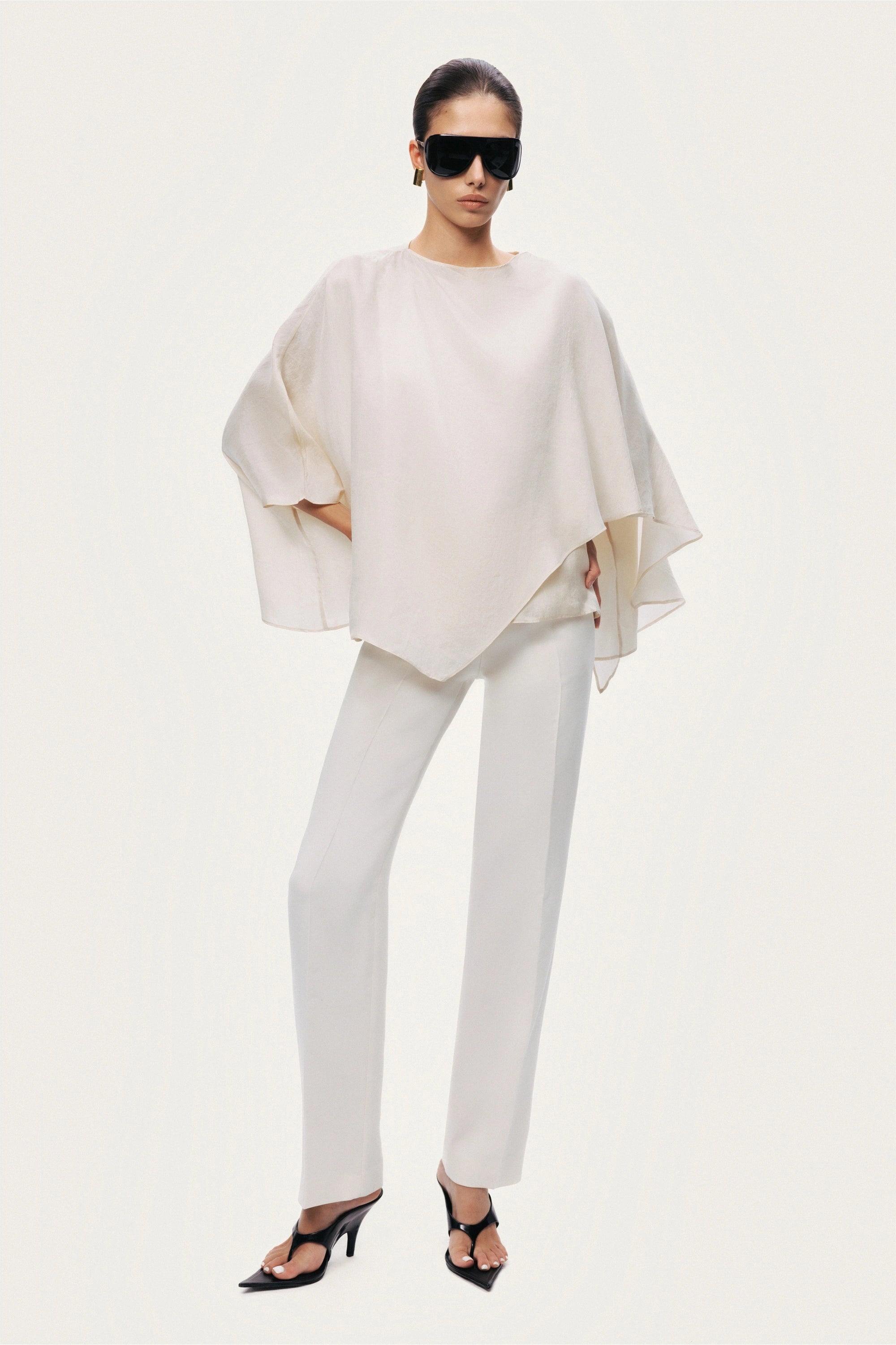 Fluid Cape Blouse