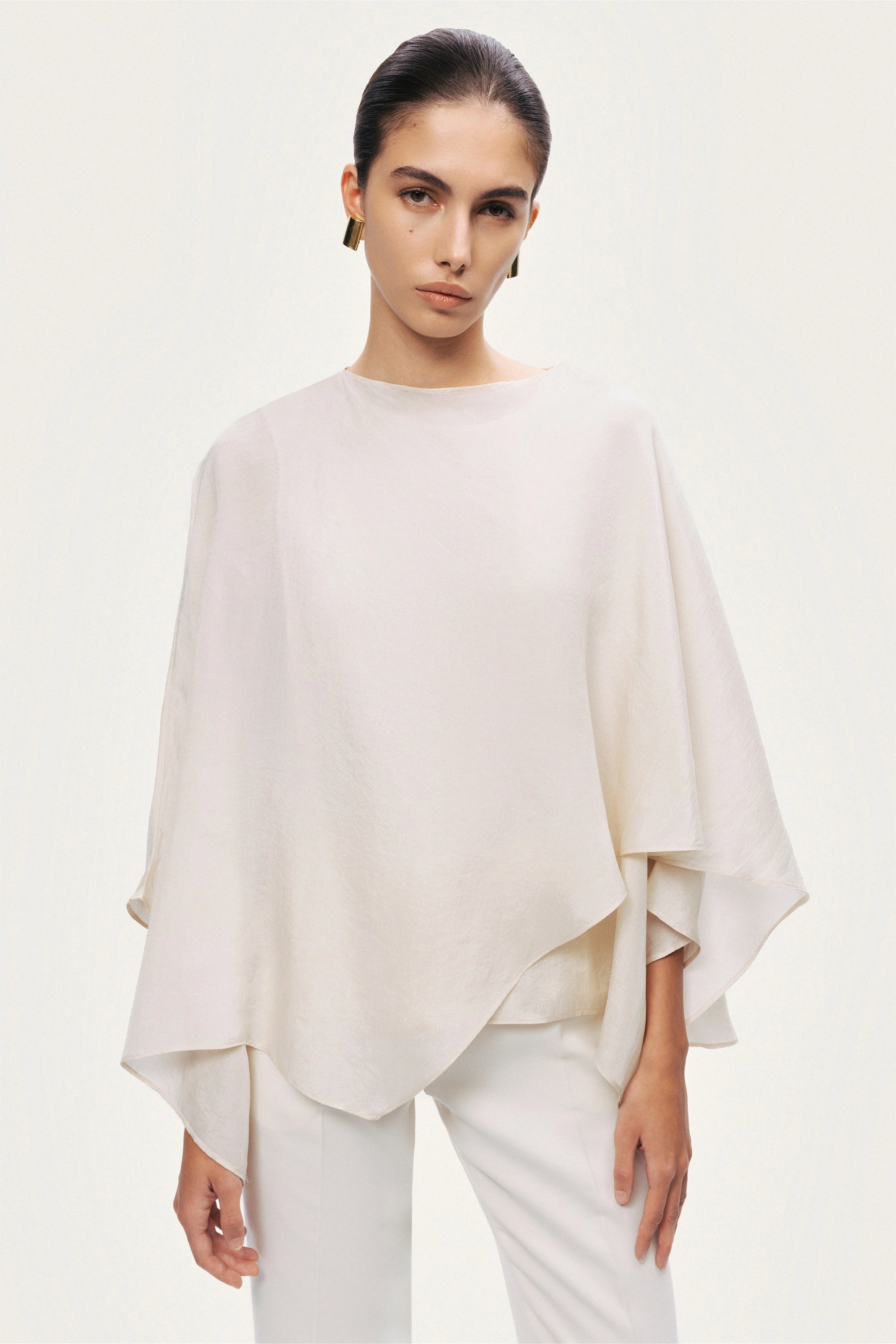 Fluid Cape Blouse