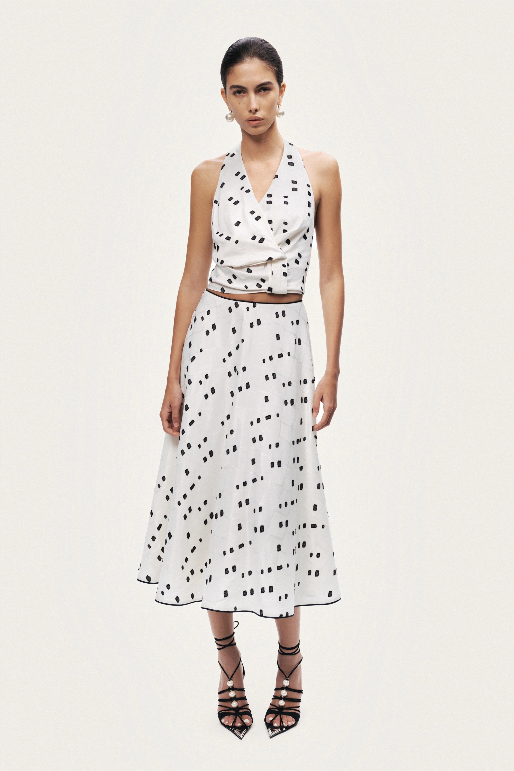 Printed Halter Blouse