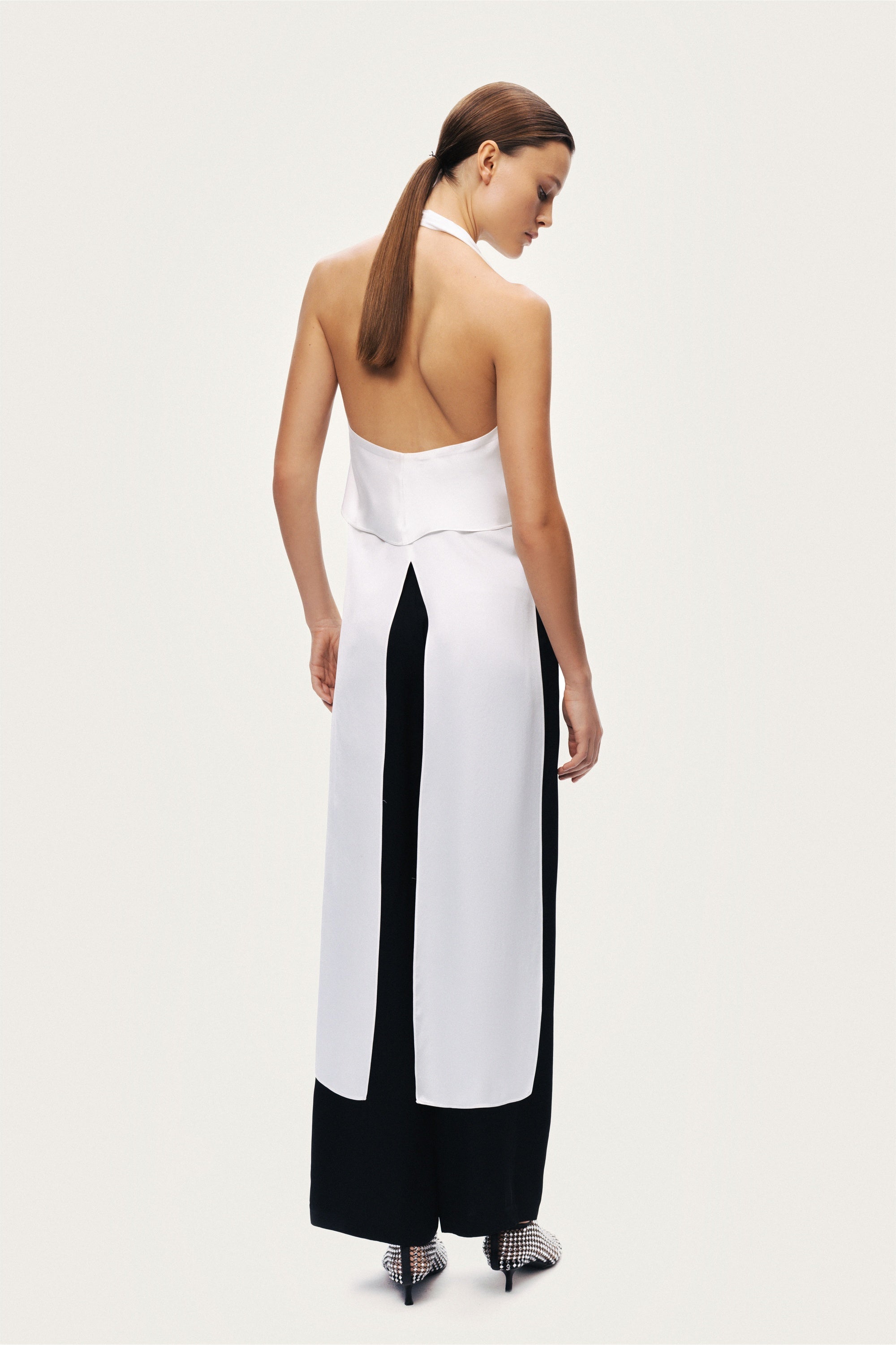Layered Halter Blouse