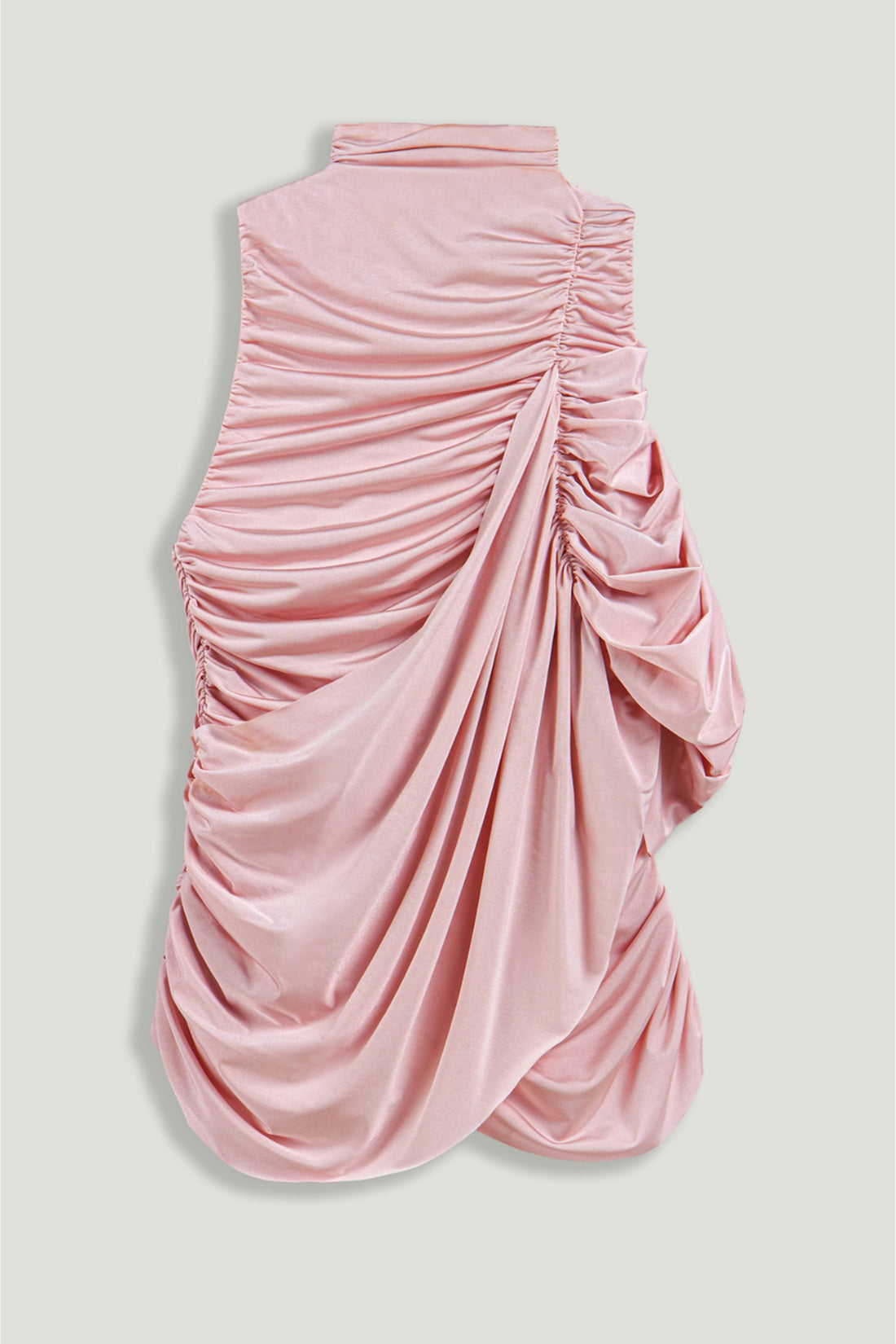 Asymmetric Sleeve Draped Blouse