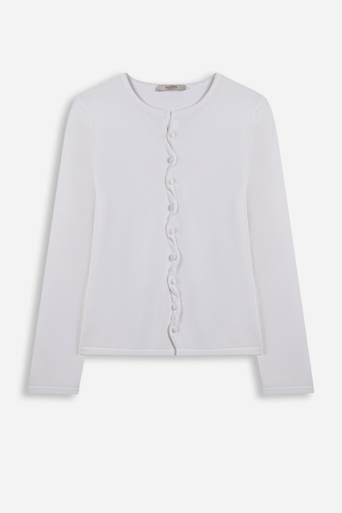 Wave Placket Knit Cardigan