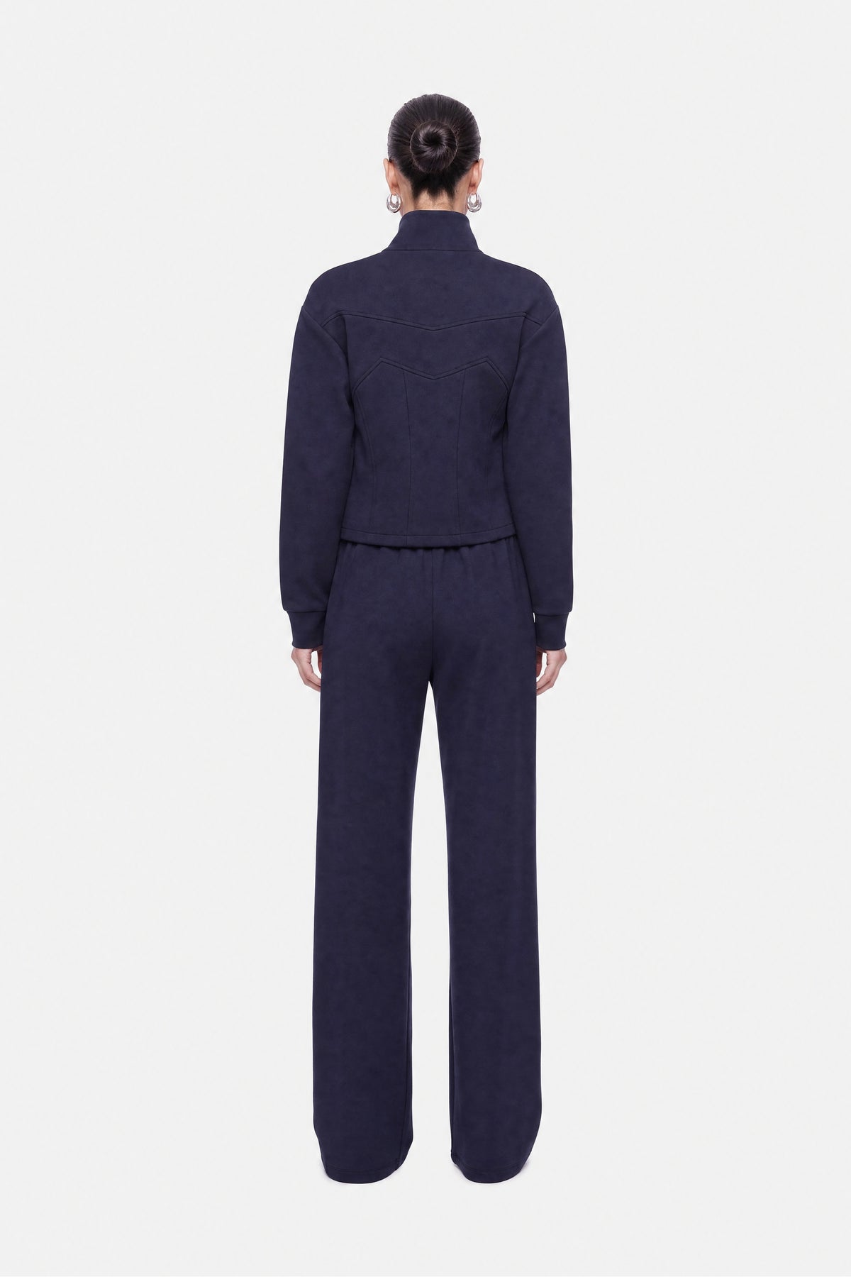 Panelled Zip-Up Sweatshirt Jacket