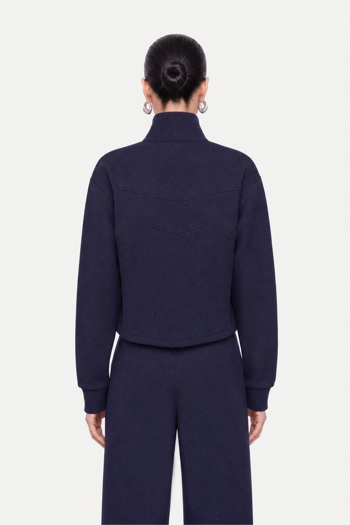 Panelled Zip-Up Sweatshirt Jacket
