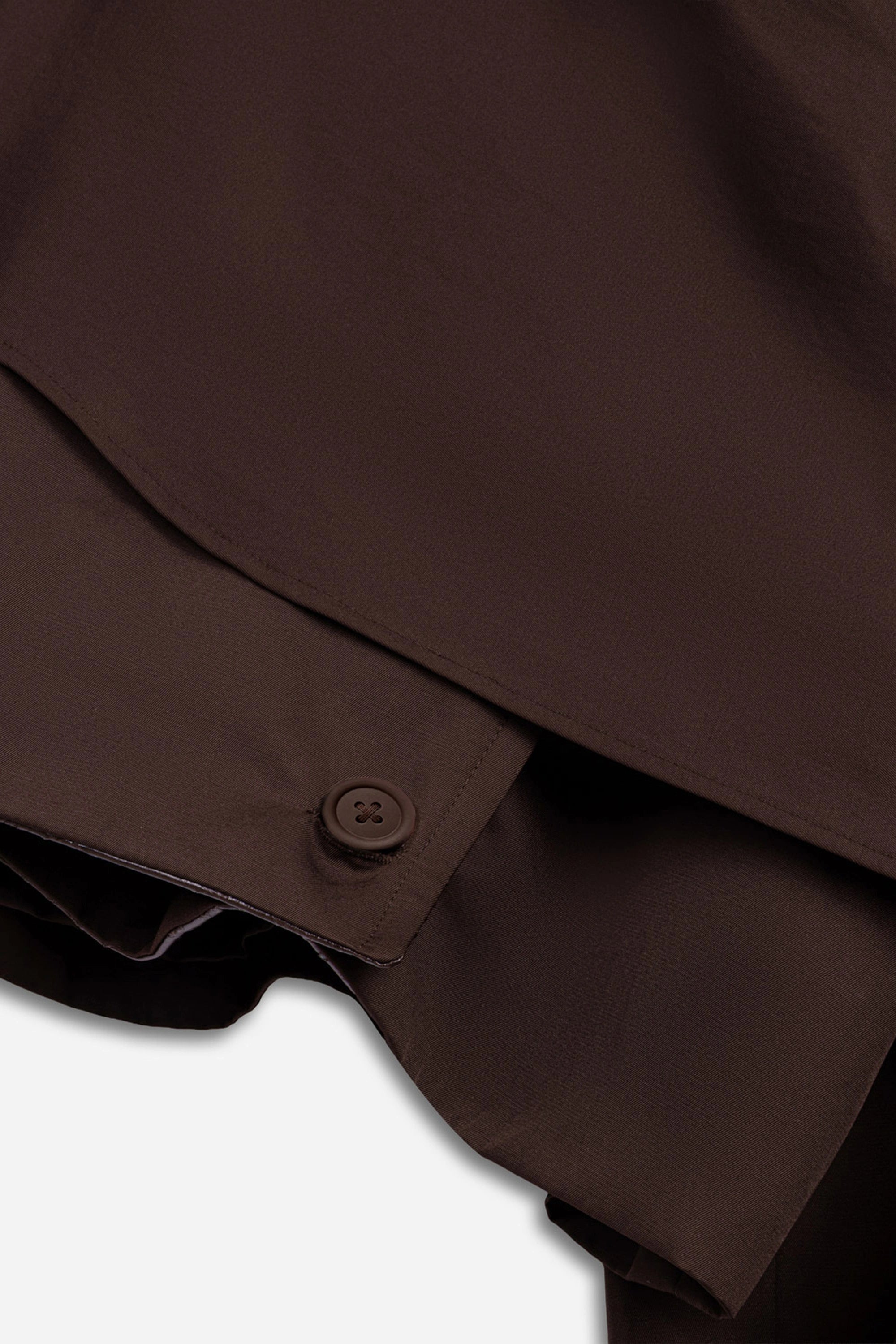 Shawl Detail Stand Collar Trench Coat