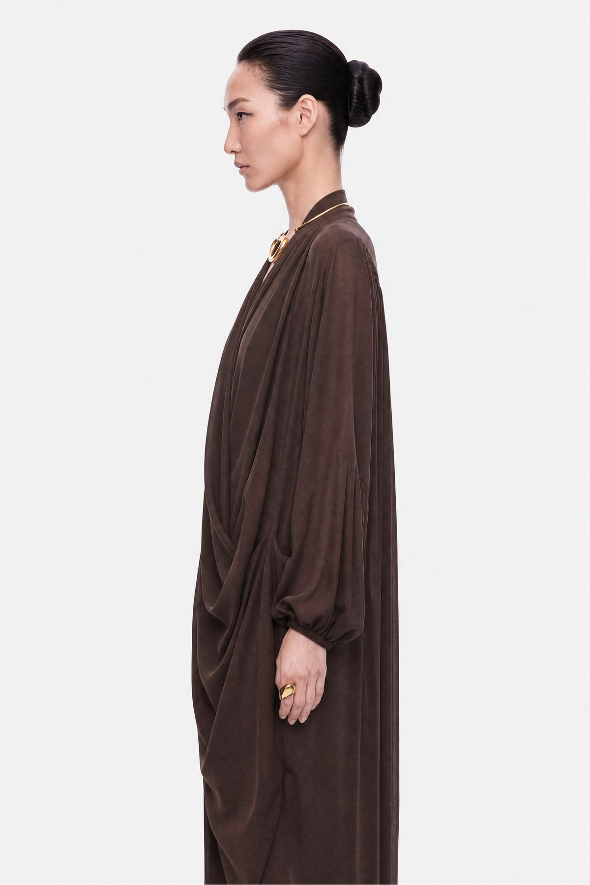 Draped Wrap Maxi Dress
