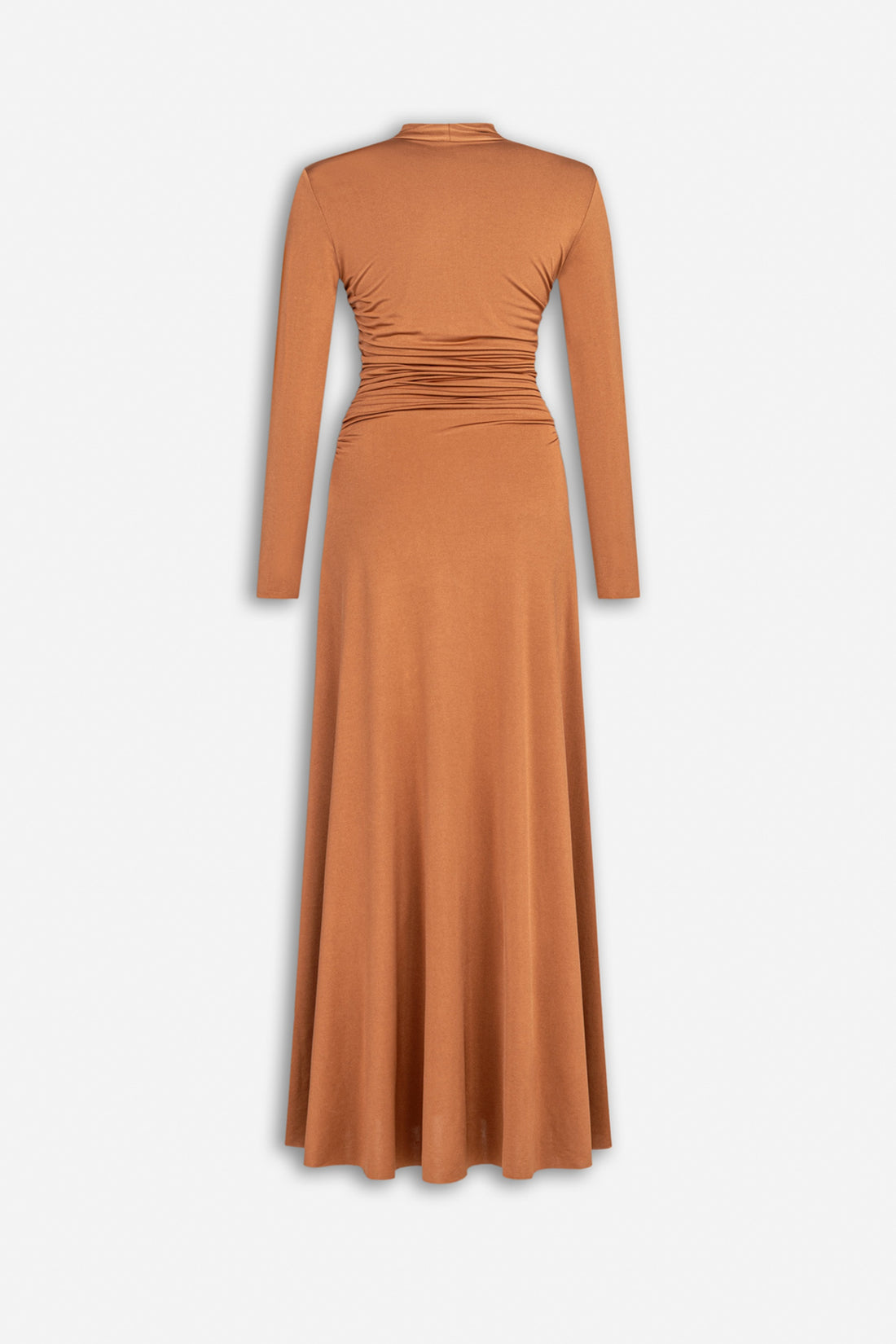 Draped V-Neck Maxi Dress