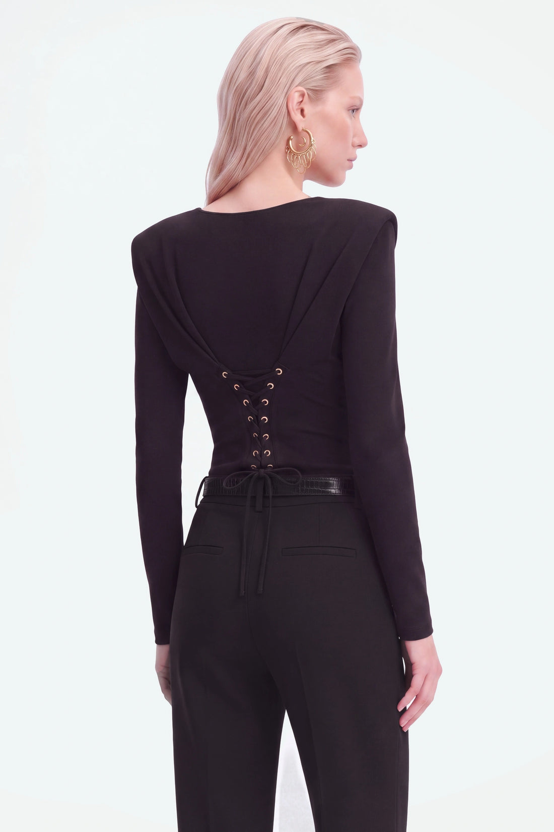 Belted Straight-Leg Trousers