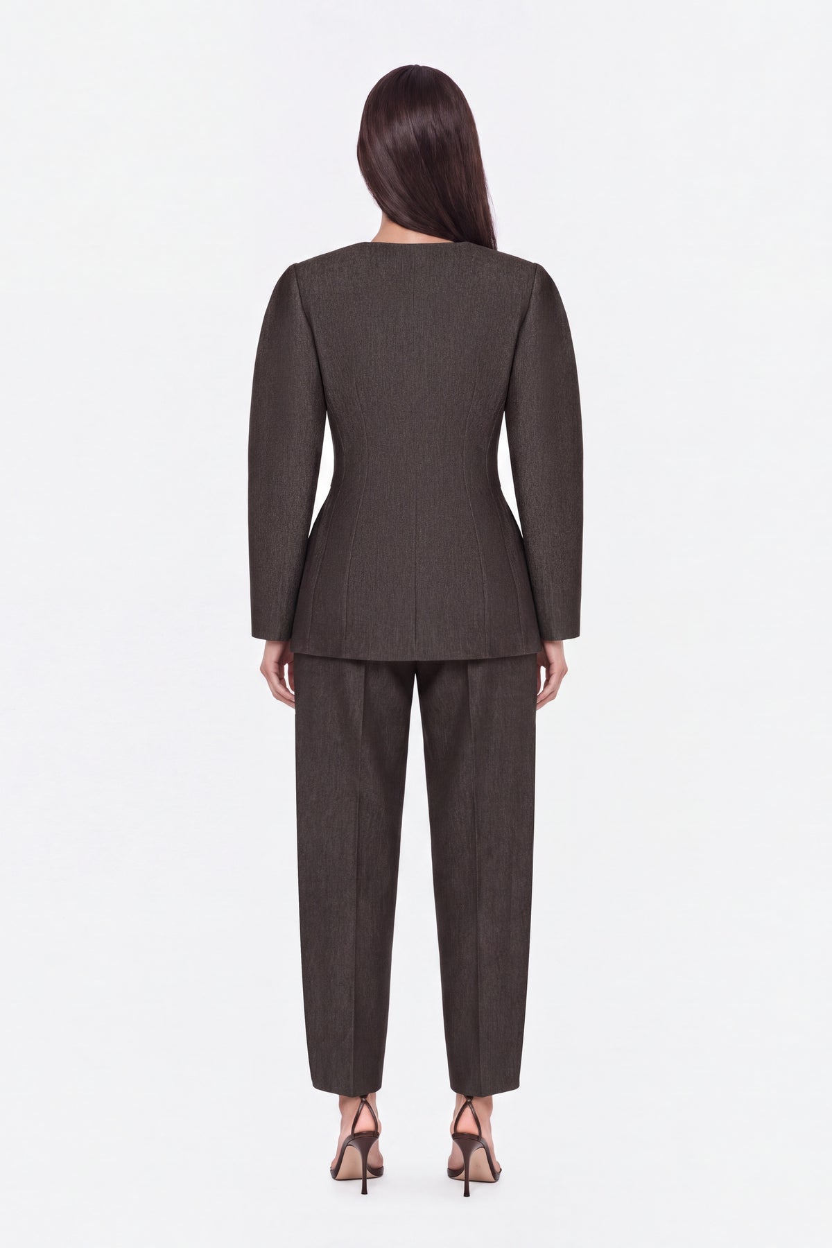 Pressed Crease Straight Leg Trousers