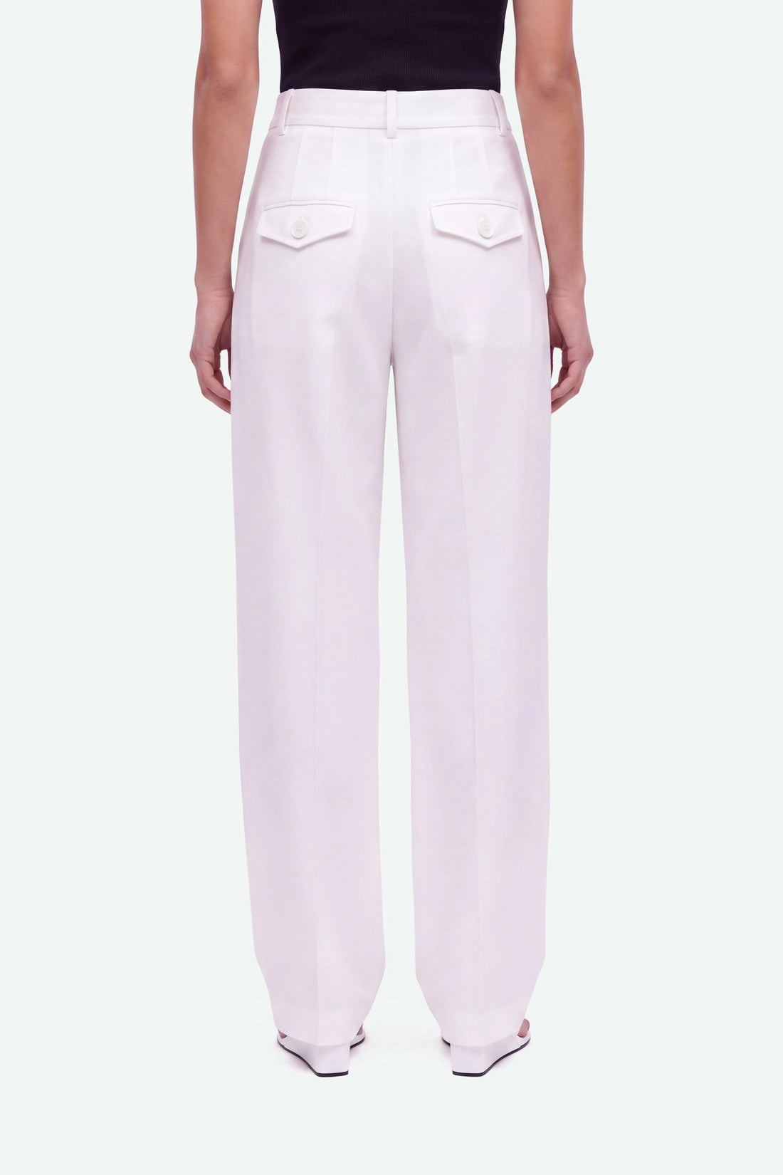 Double Pleat Wide Leg Trousers