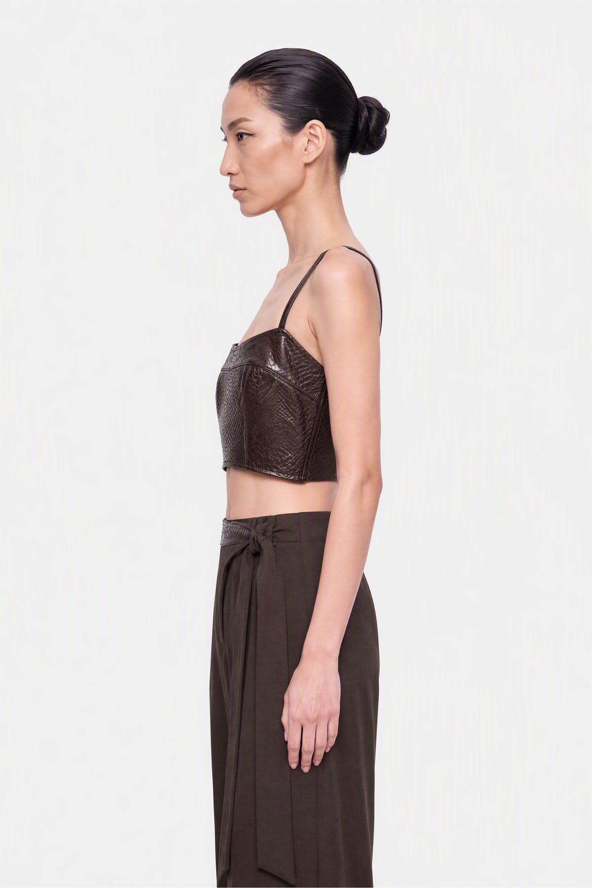 Tie Waist Wide Leg Trousers