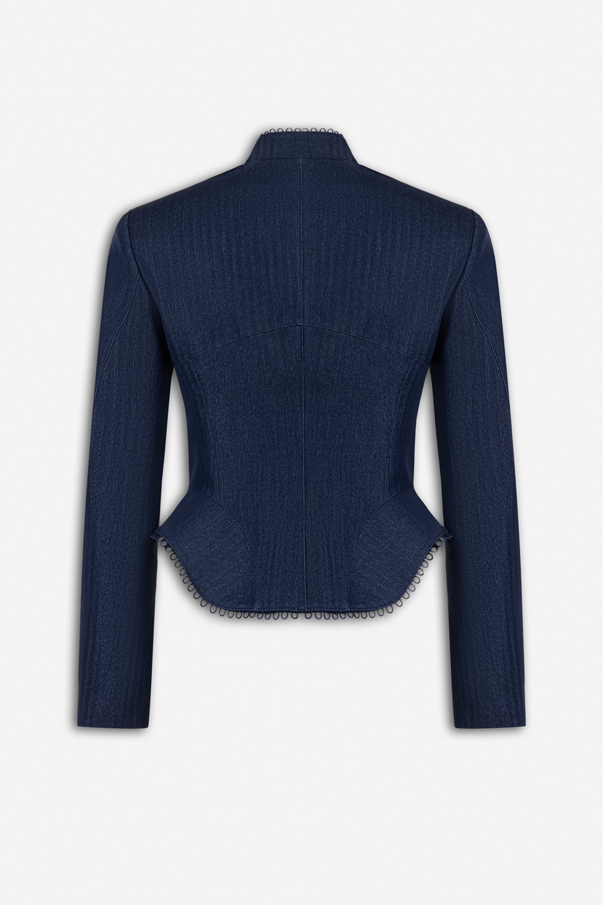 Loop Trim Peplum Jacket