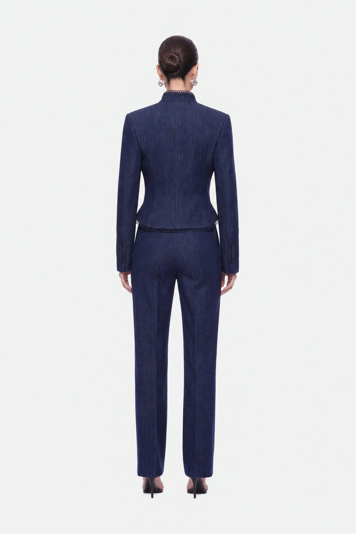 Loop Trim Peplum Jacket