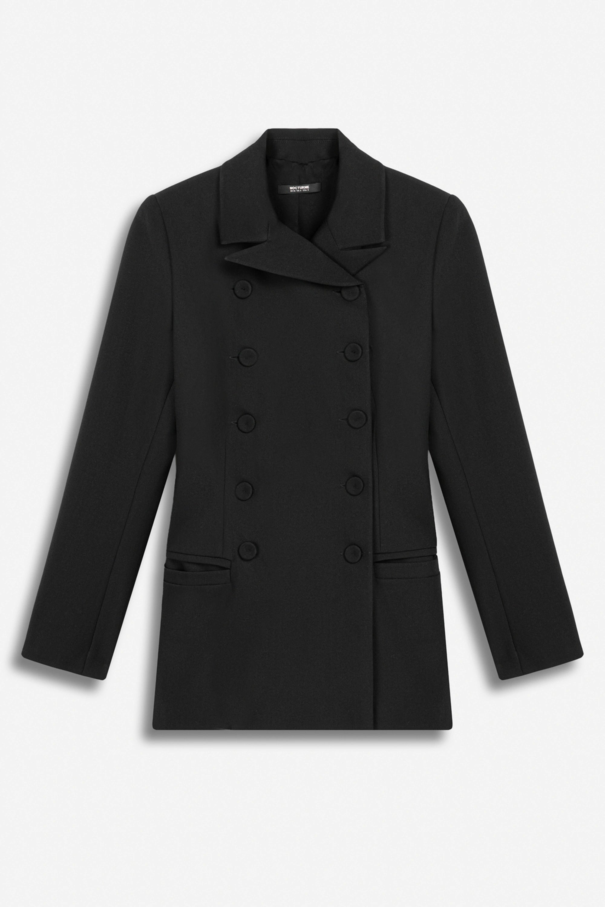Padded Shoulder Double Breasted Jacket