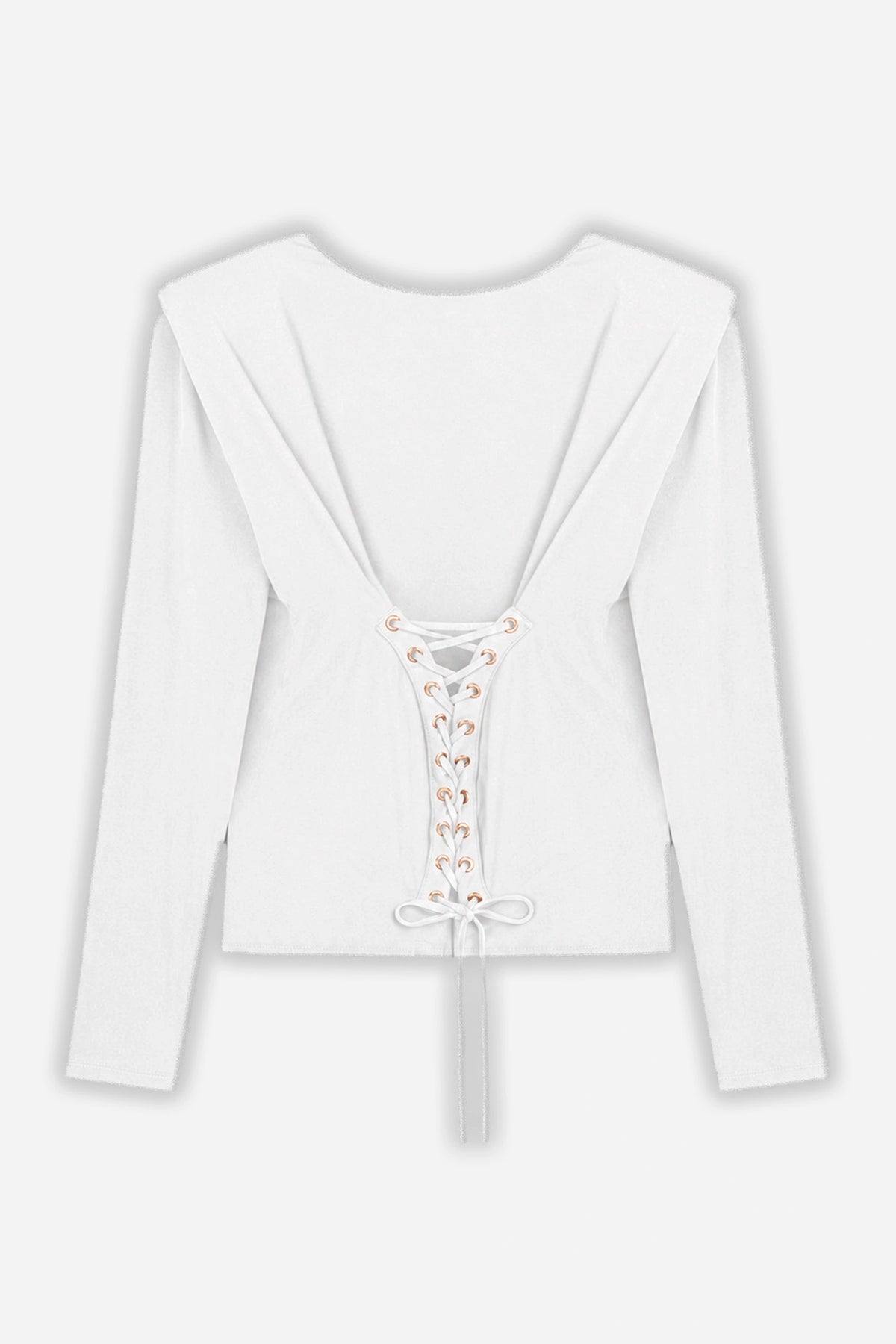 Eyelet Lace Up Blouse