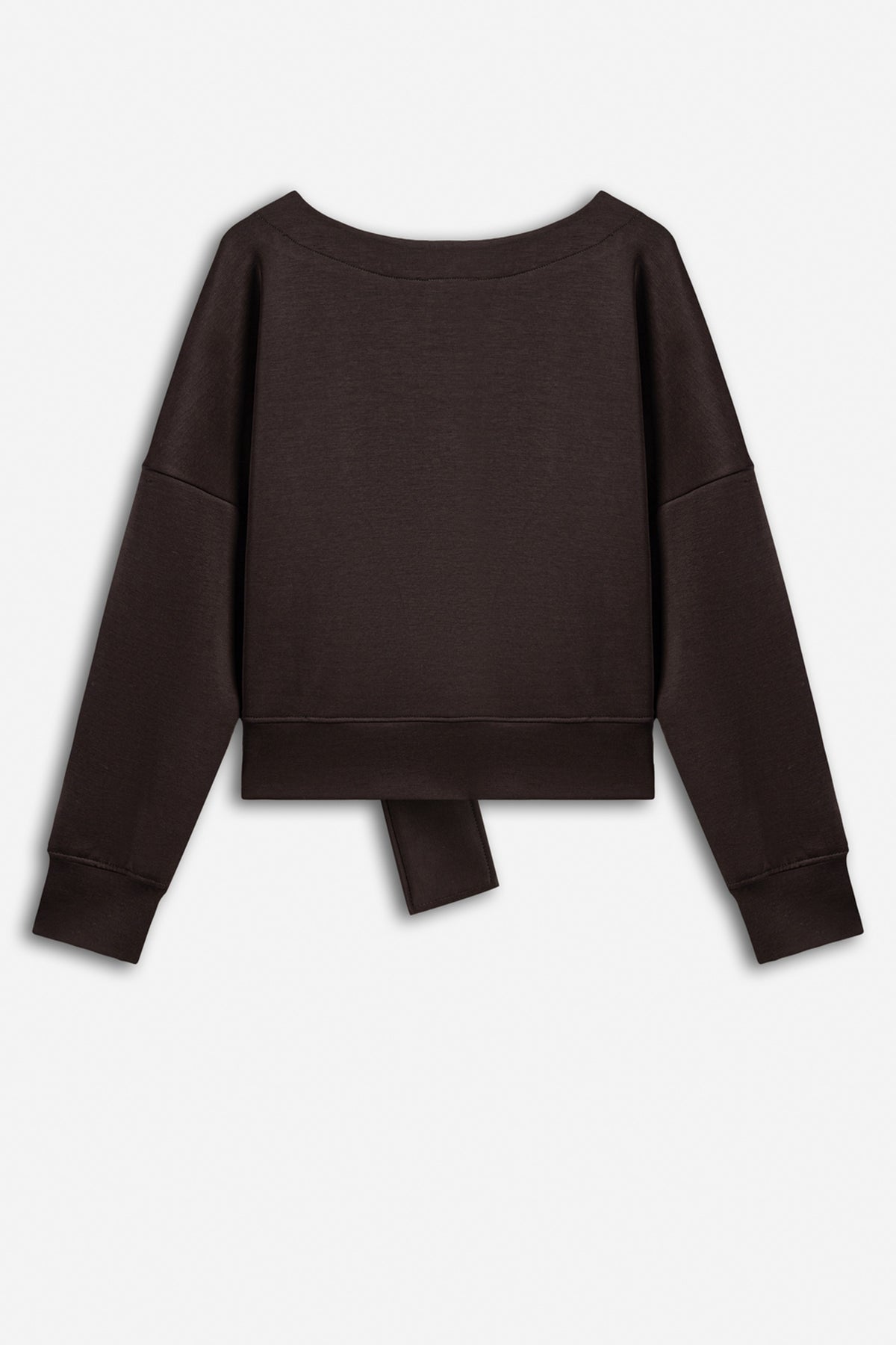 Belted Drop Shoulder Sweatshirt