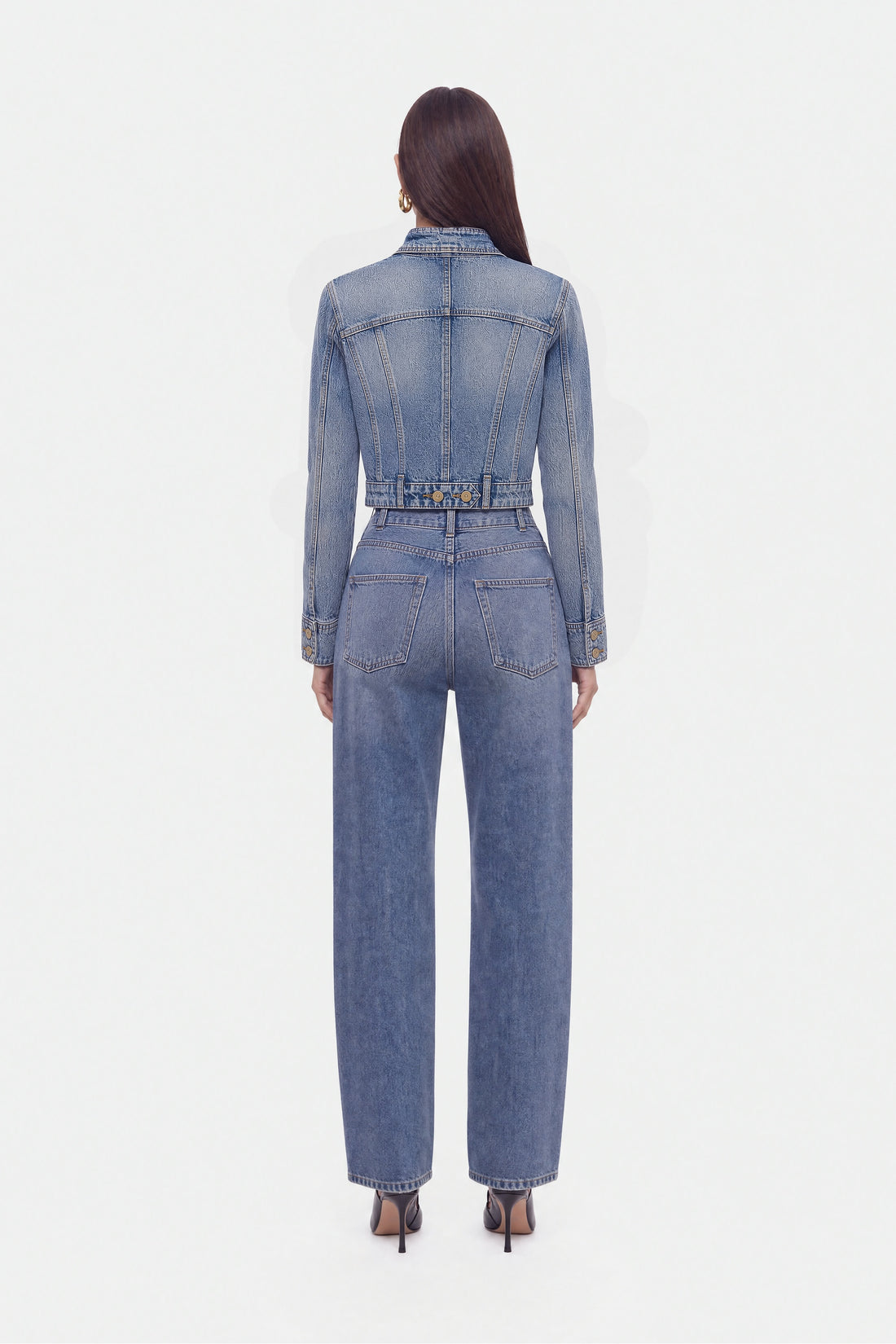 Collar Tie Denim Jacket
