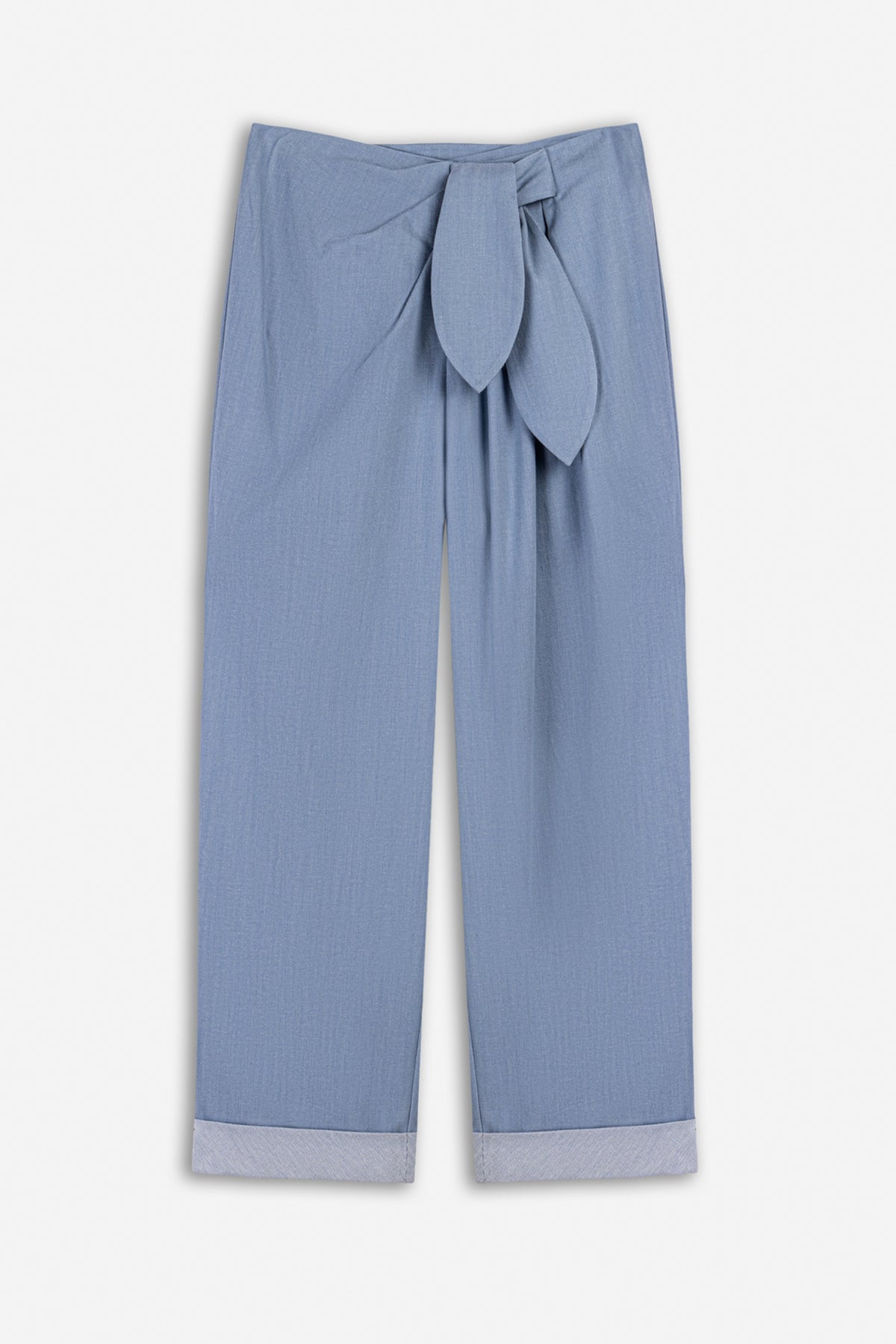 Tie Detail Pleated Trousers