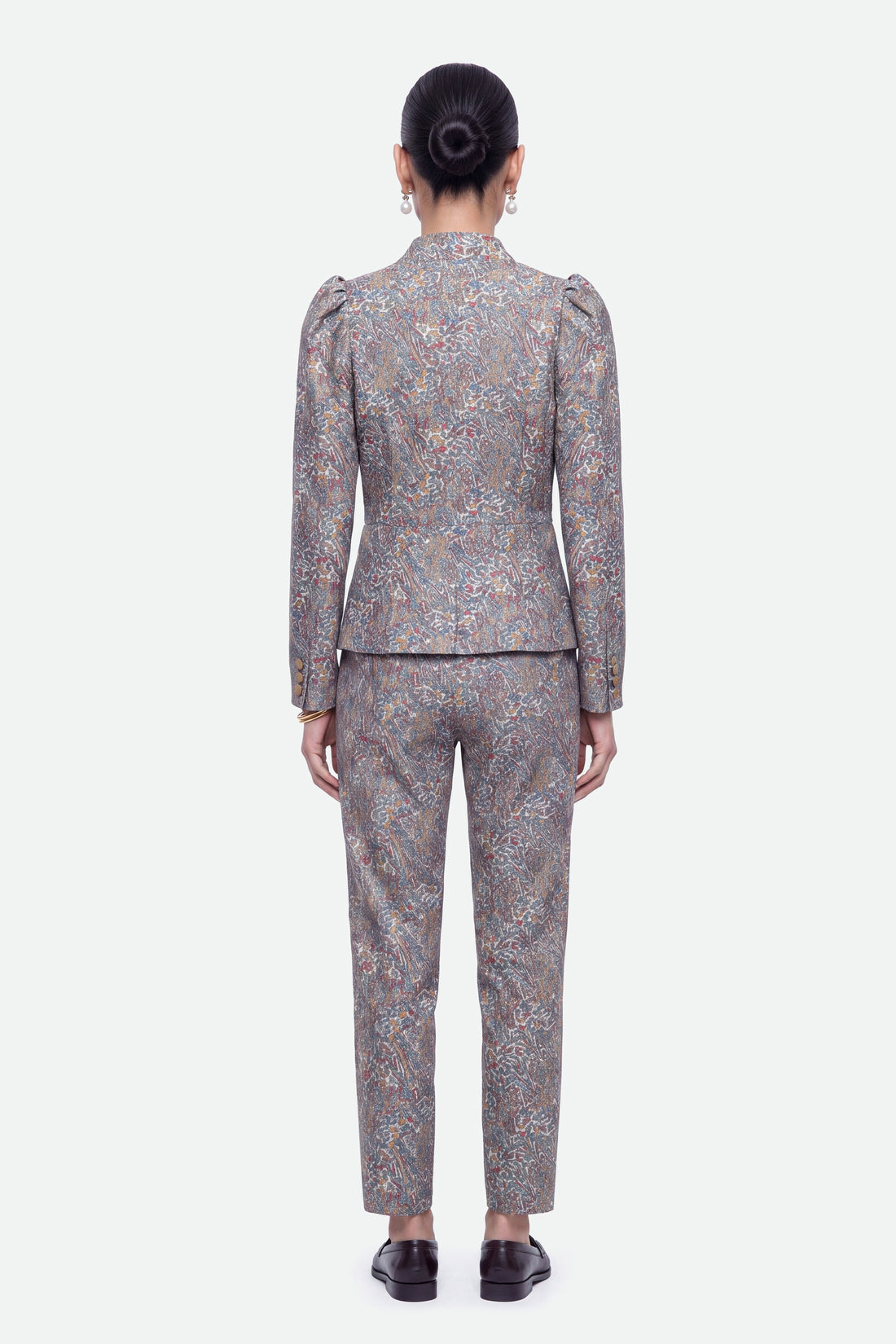 Printed High Waist Trousers
