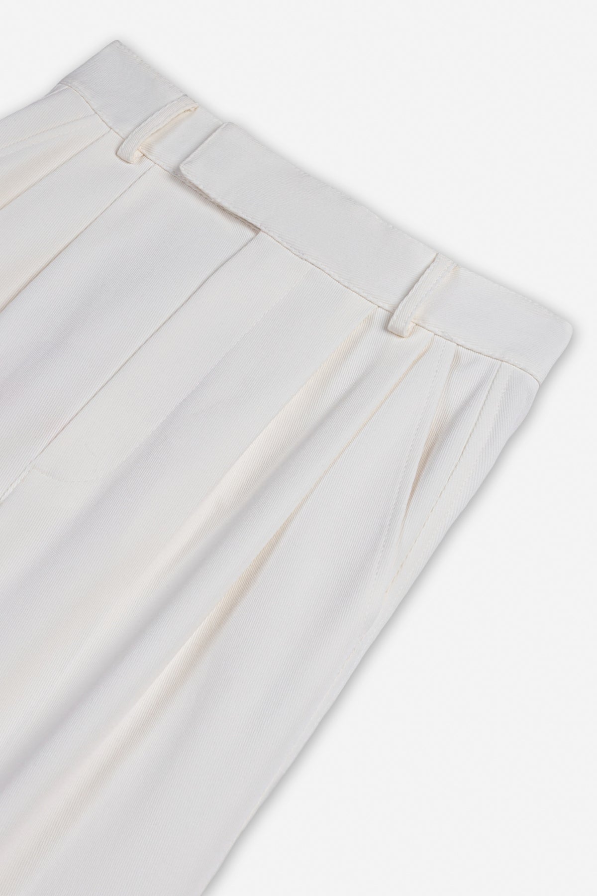 Double Pleat Wide Leg Trousers