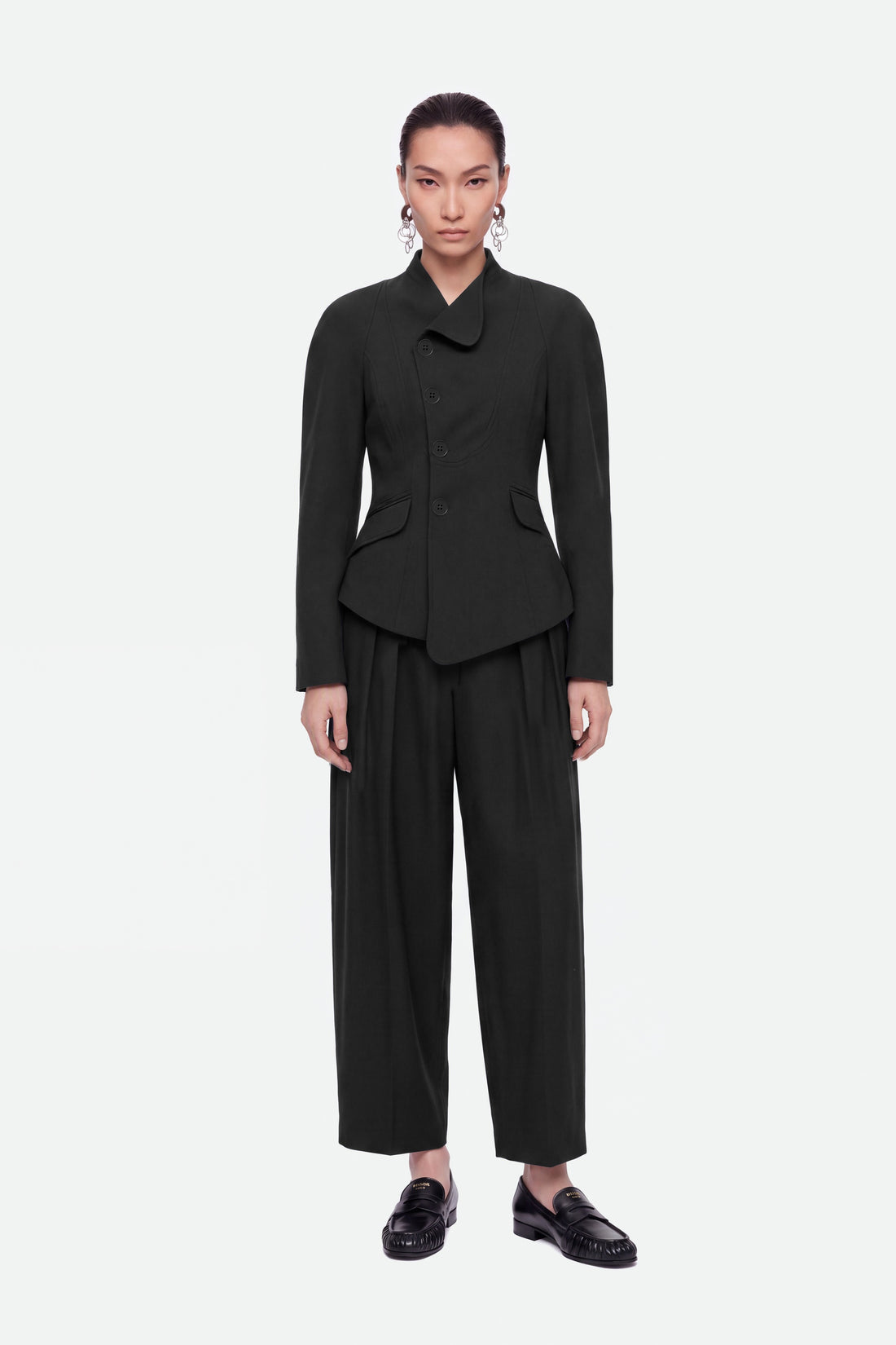 Double Pleat Belted Trousers