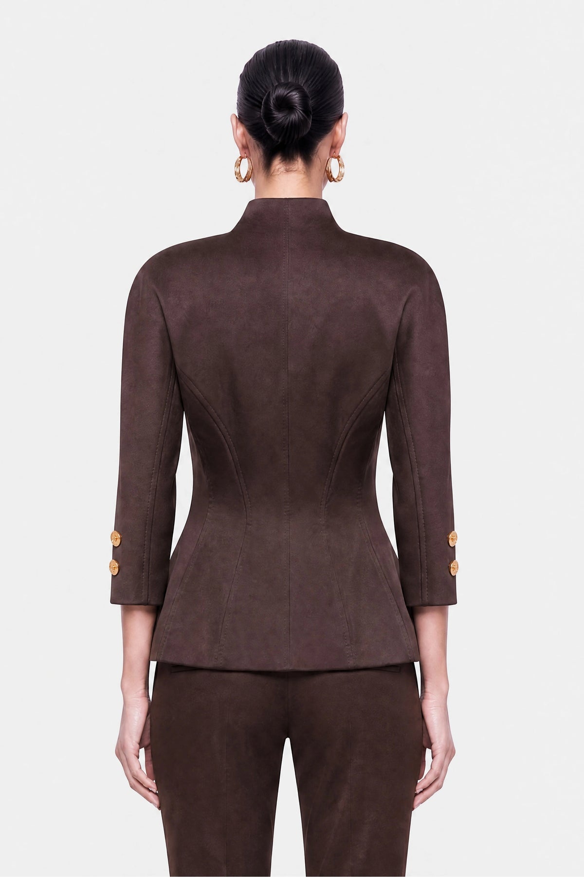 Boned Stand Collar Jacket