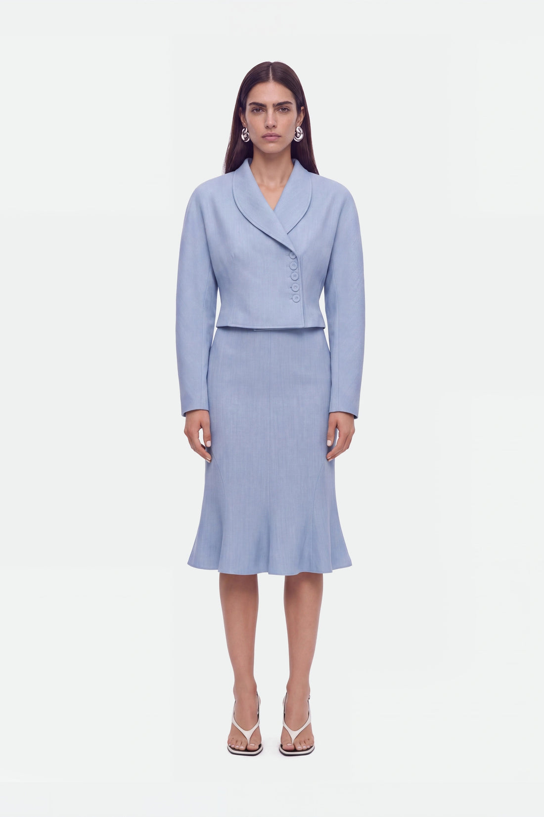 Shawl Collar Cropped Jacket