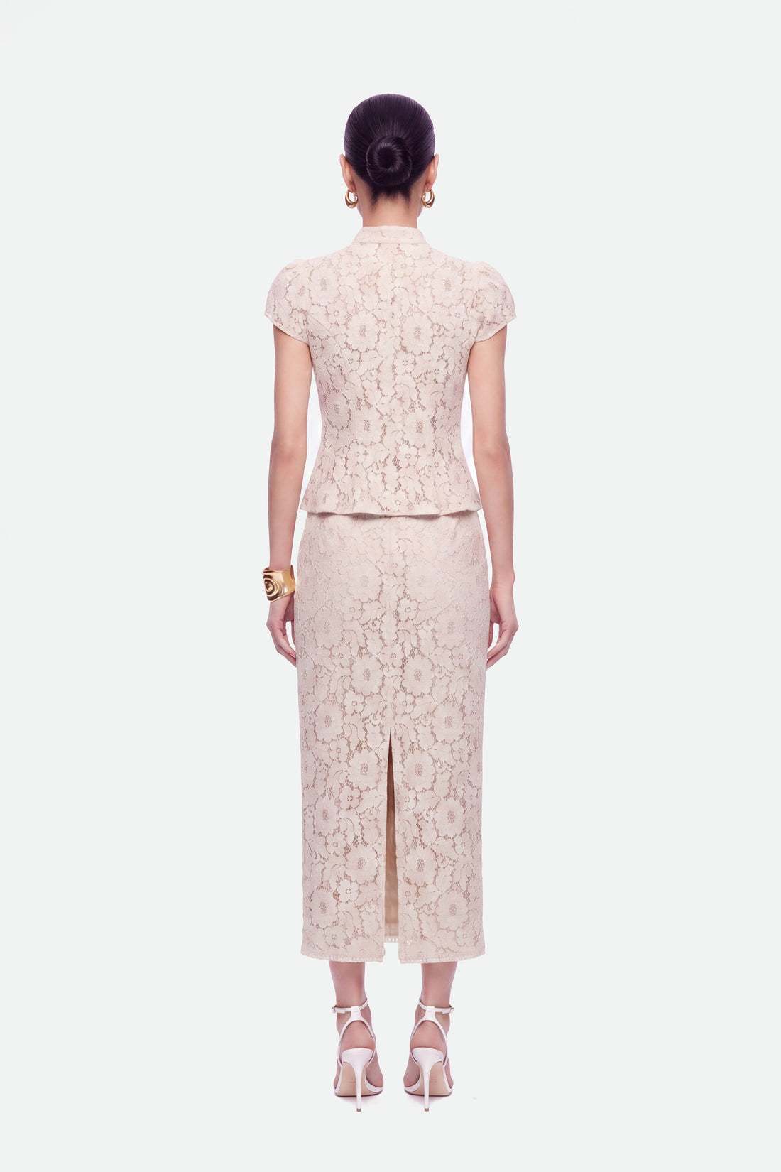 Lace Mandarin Collar Blouse