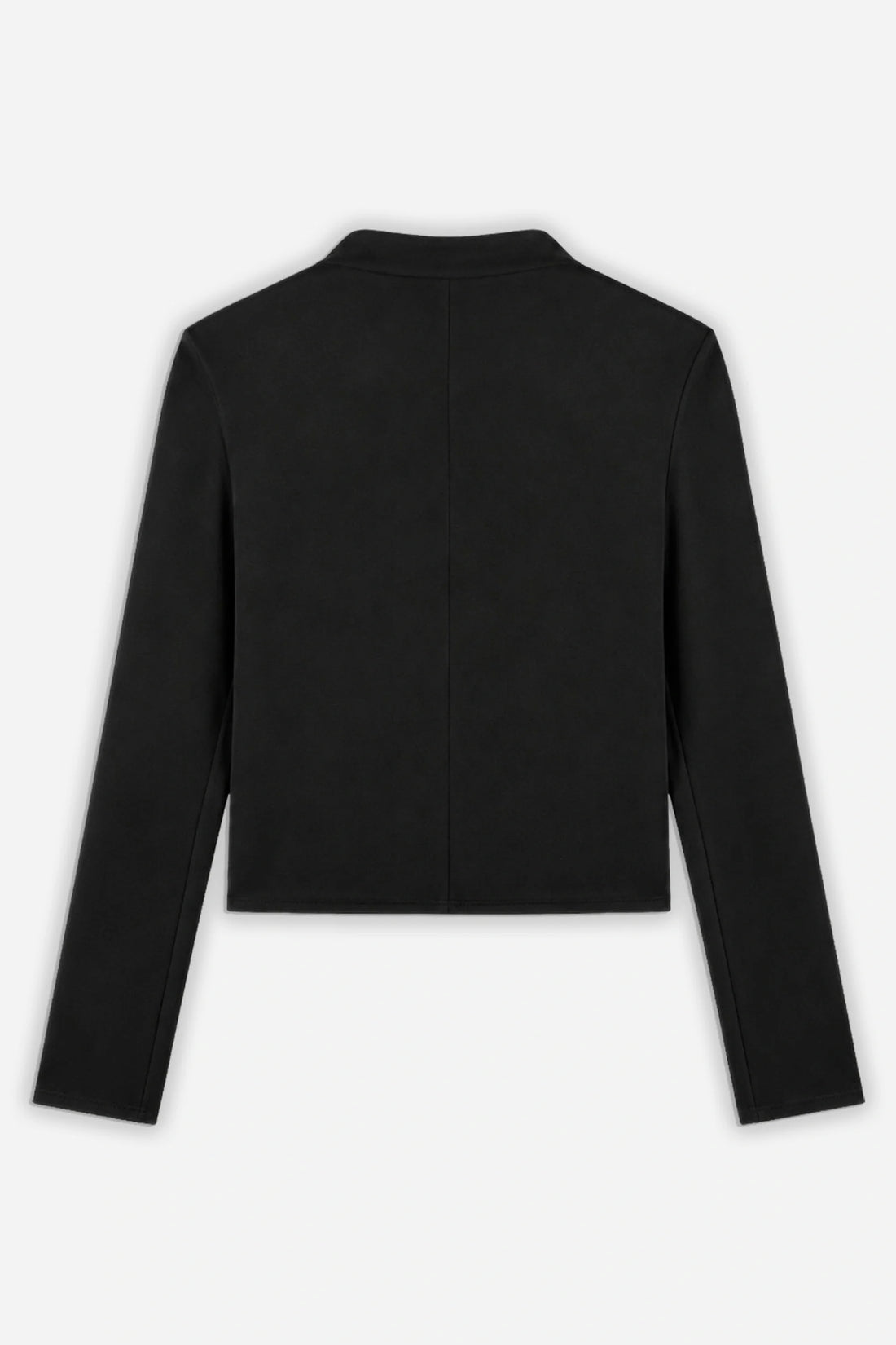 Ruffle Trim Zip Front Blouse