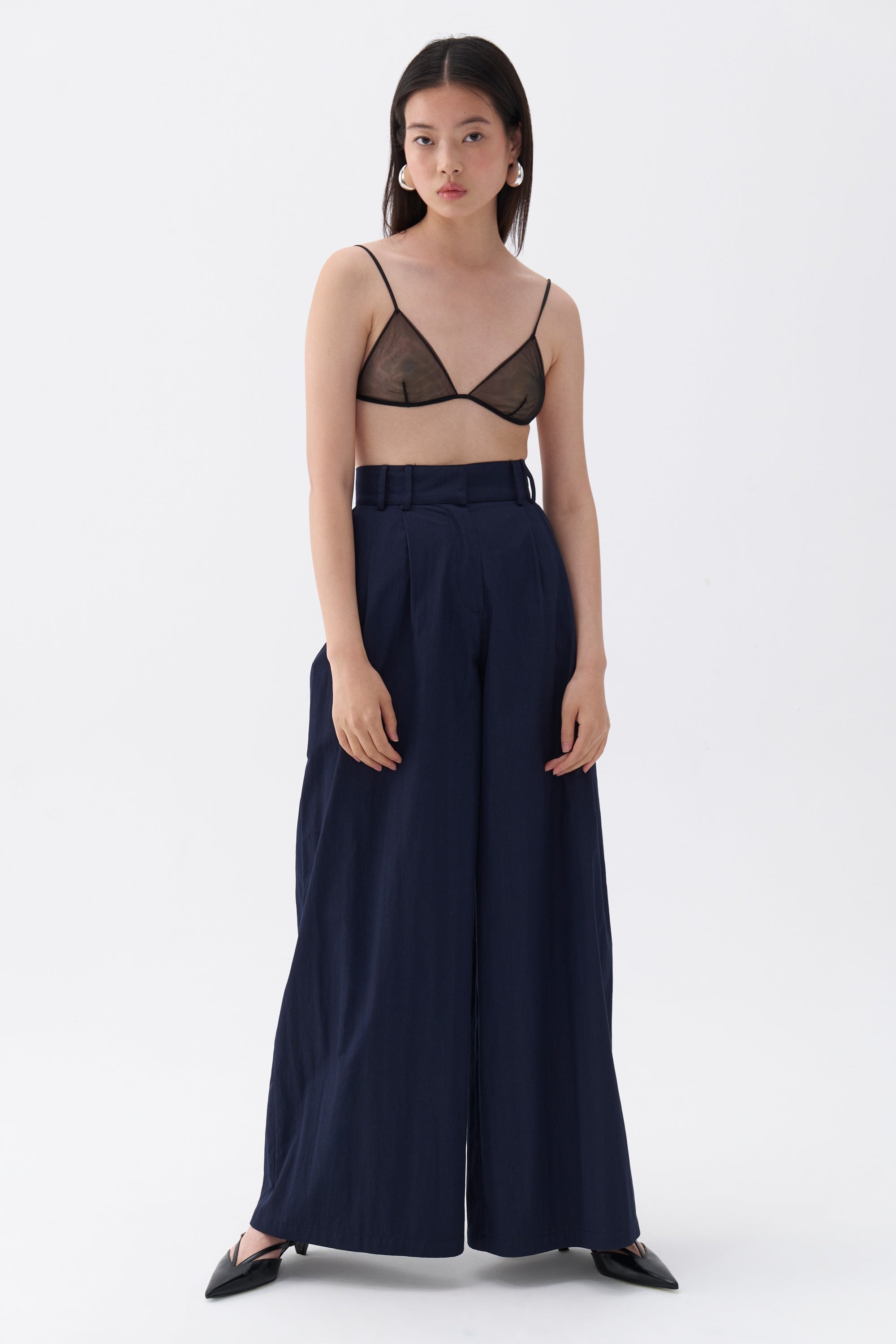 Pleated Wide Leg Pants (Final Sale)