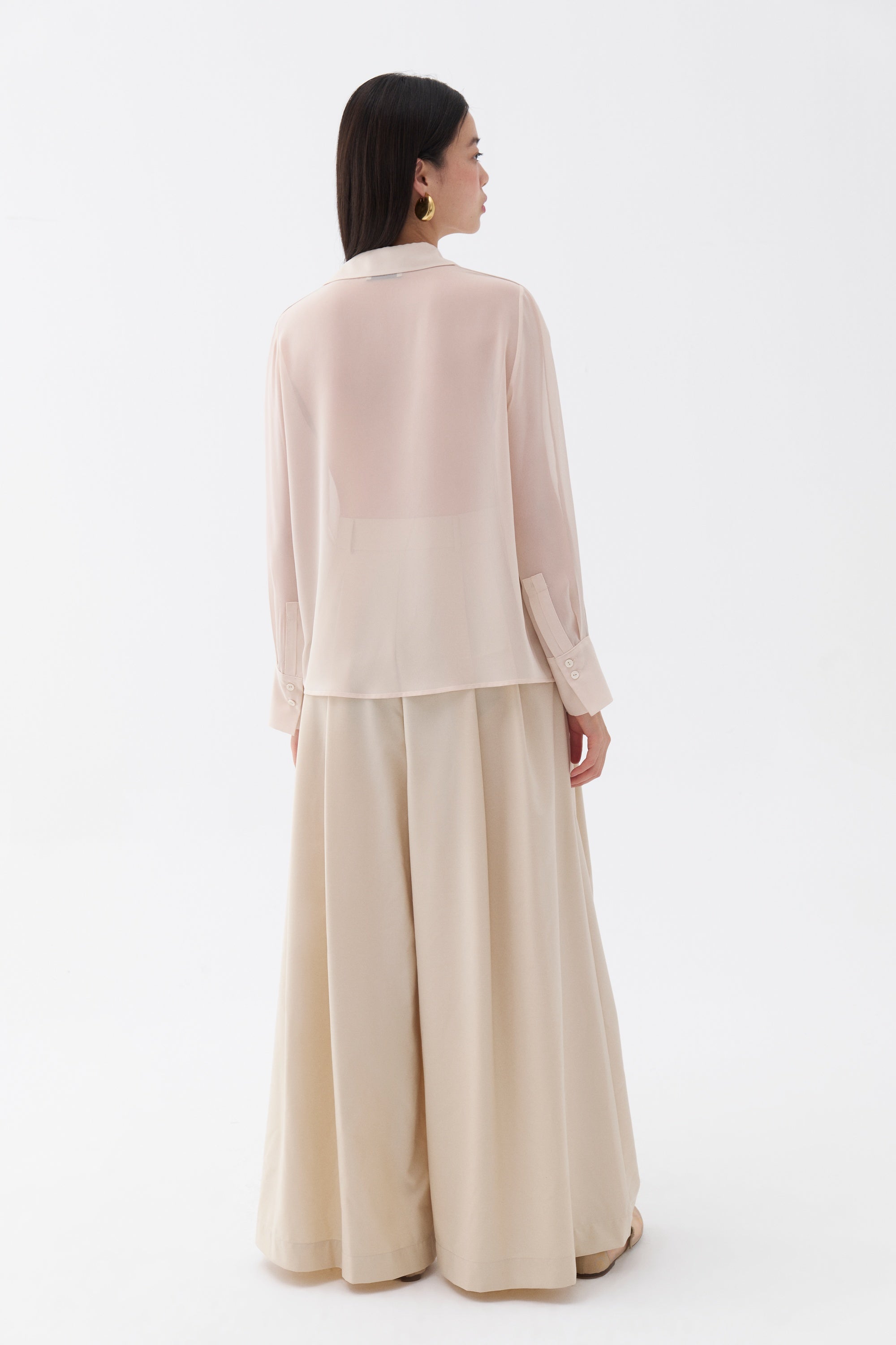 Sheer Floral-Embroidered Shirt (Final Sale)