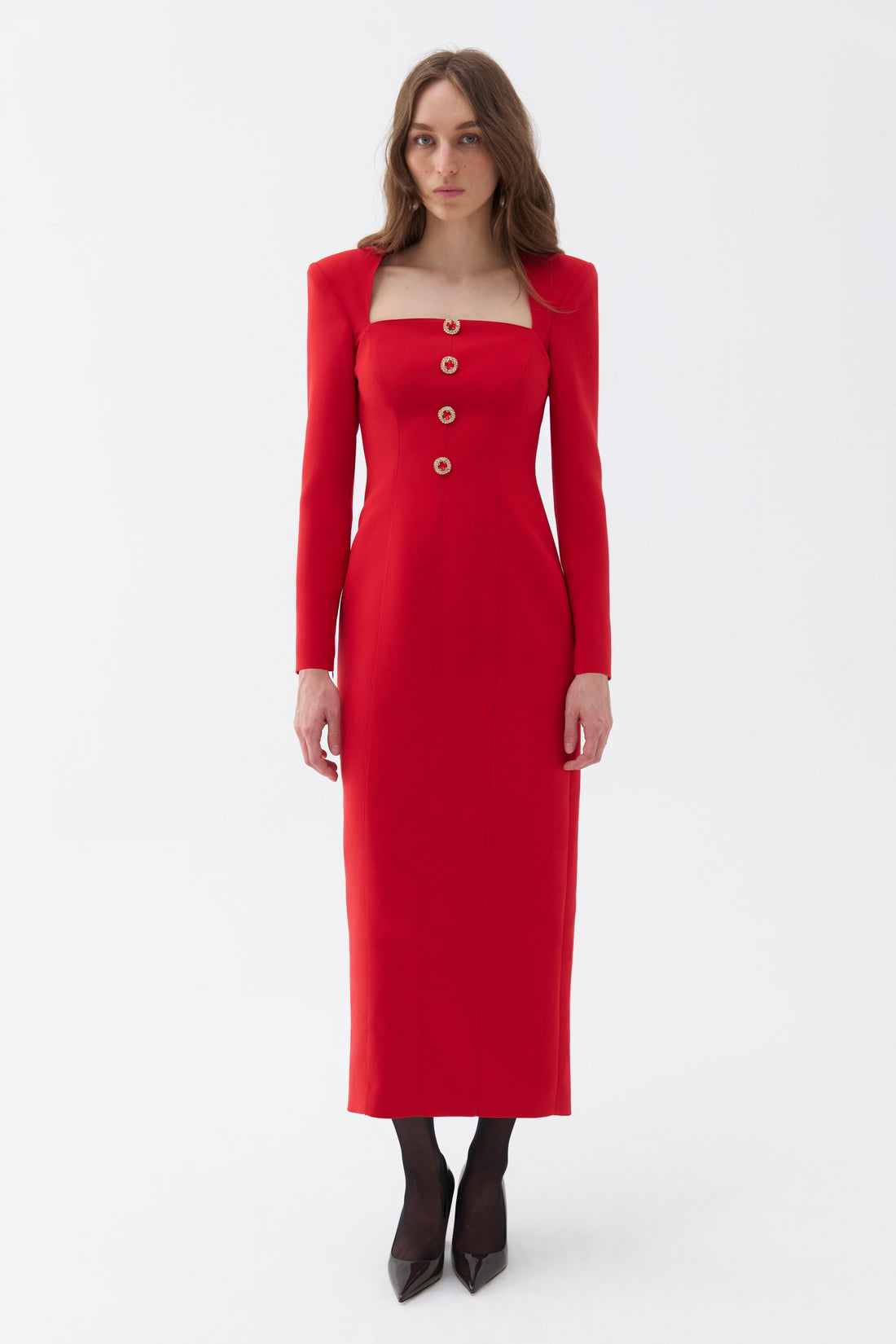 Square Neck Midi Dress (Final Sale)
